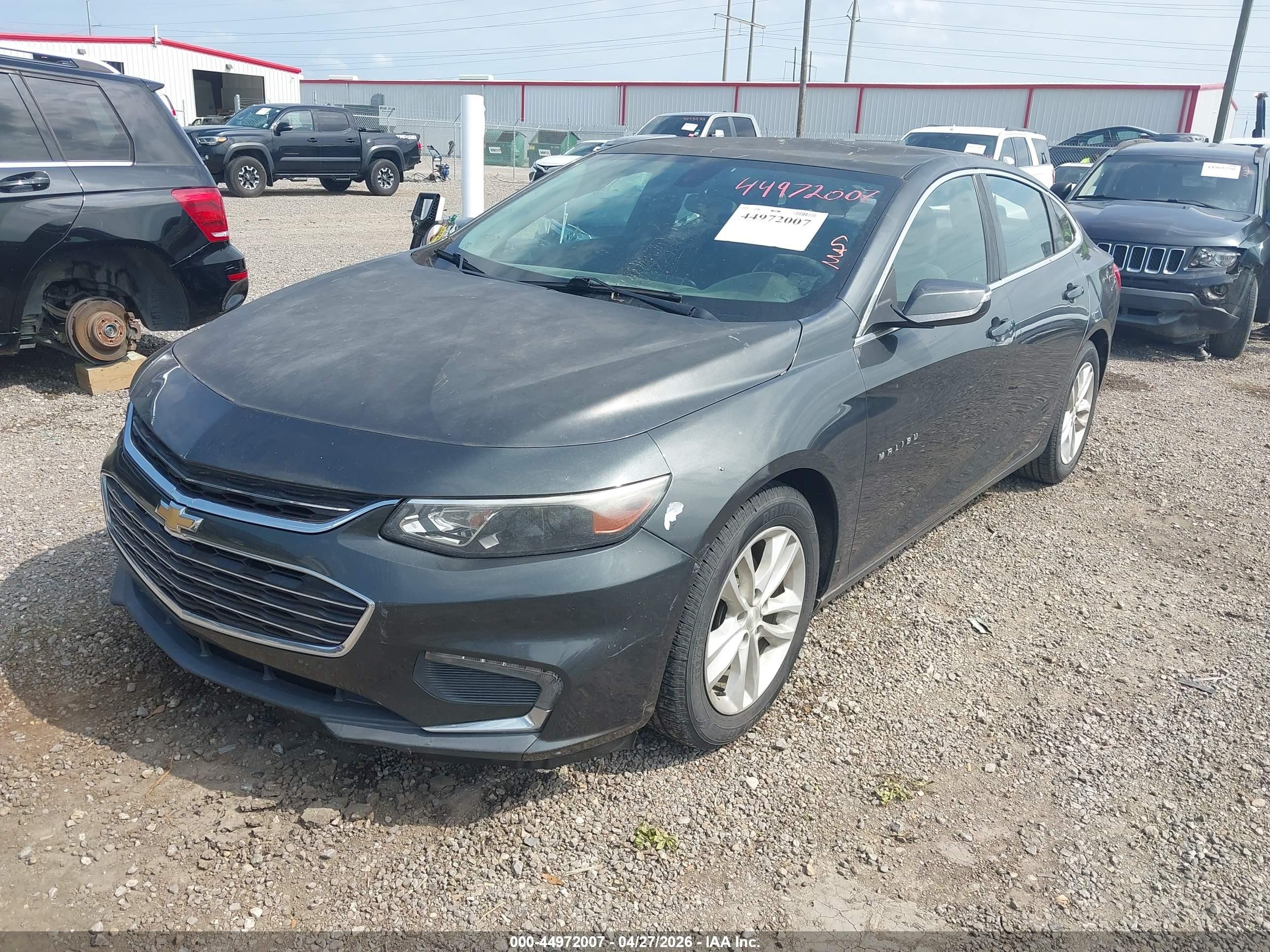 2016 Chevrolet Malibu 1lt Серый vin: 1G1ZE5ST8GF263706