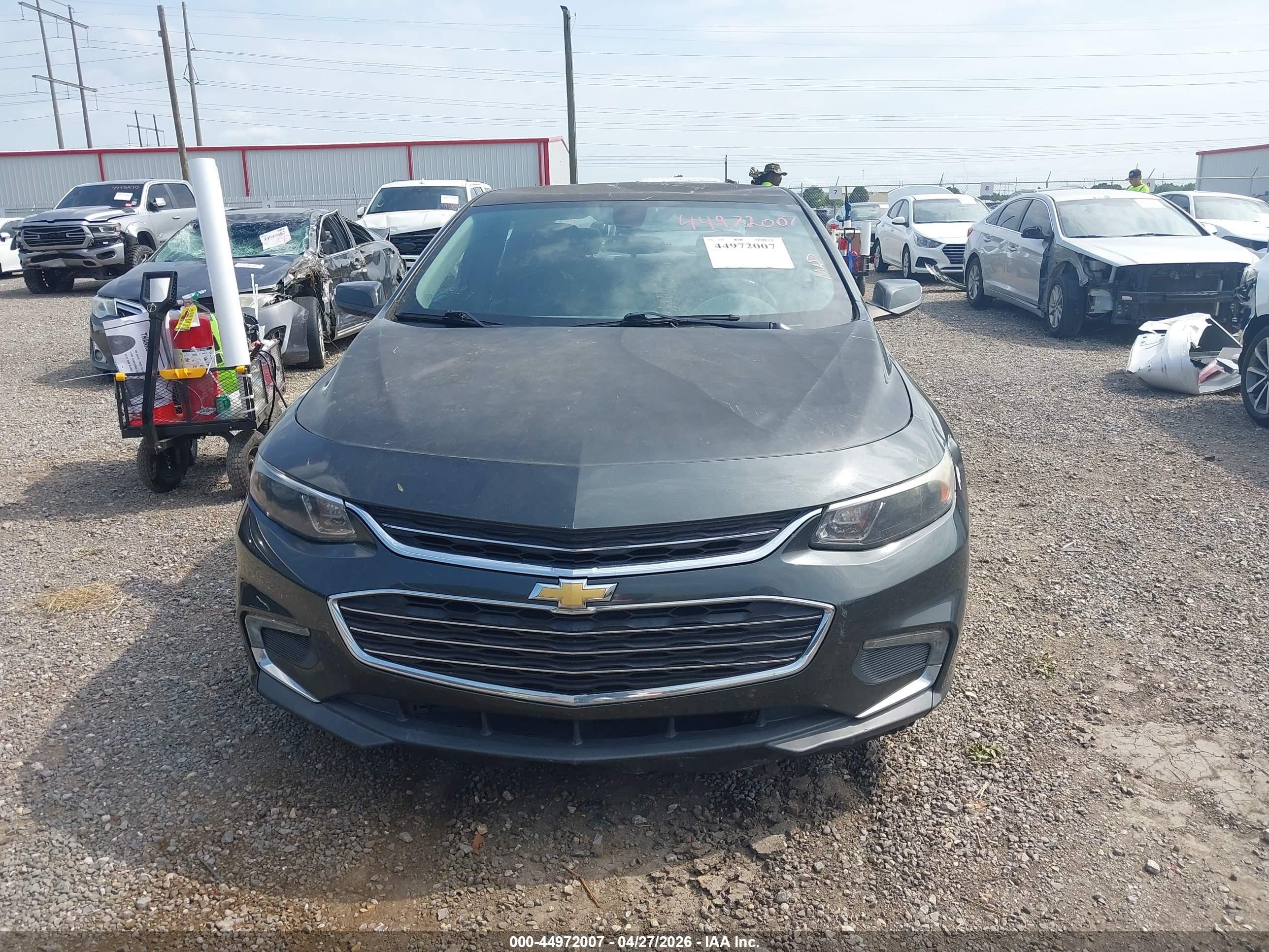 2016 Chevrolet Malibu 1lt Серый vin: 1G1ZE5ST8GF263706