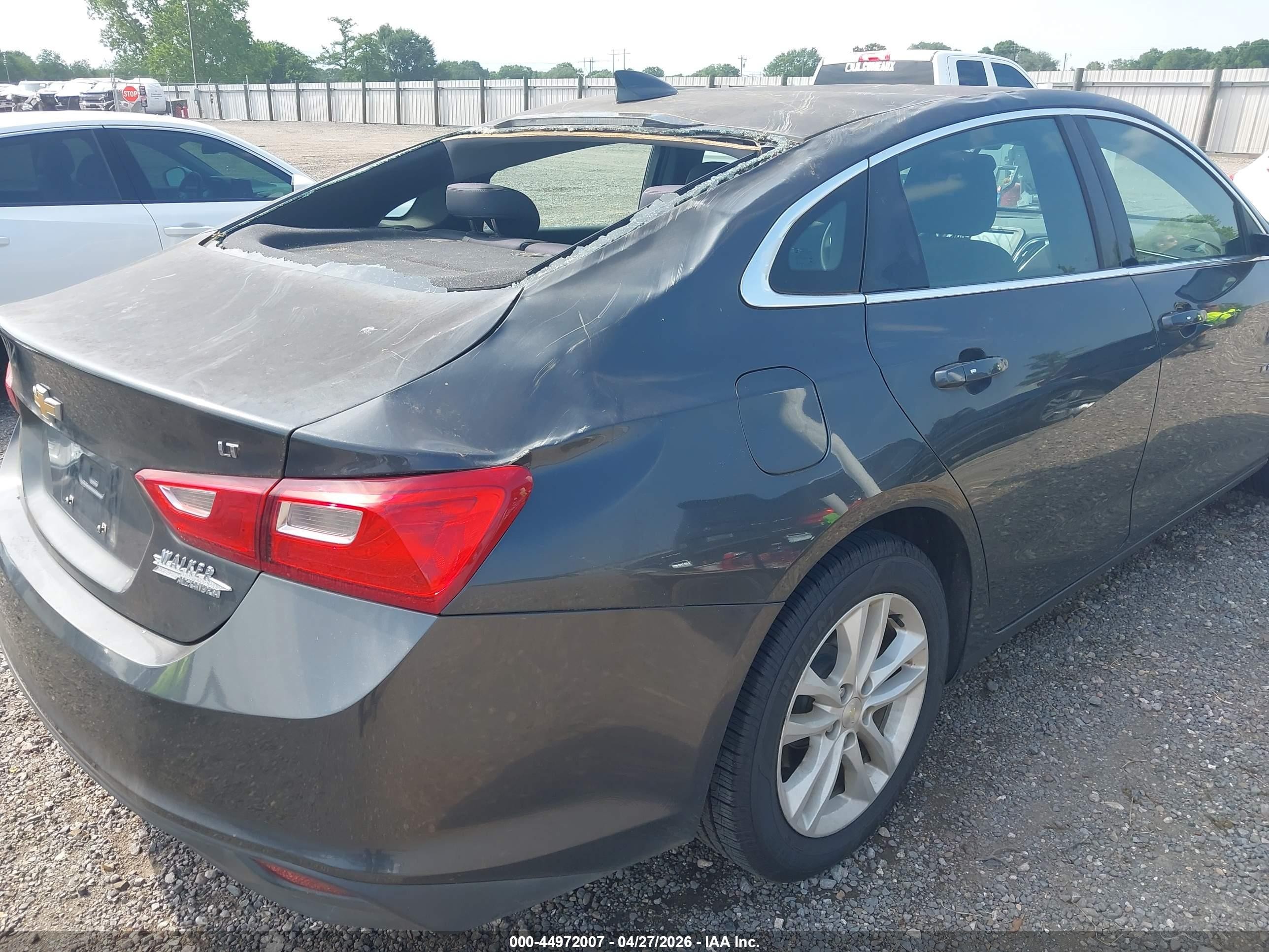 2016 Chevrolet Malibu 1lt Серый vin: 1G1ZE5ST8GF263706