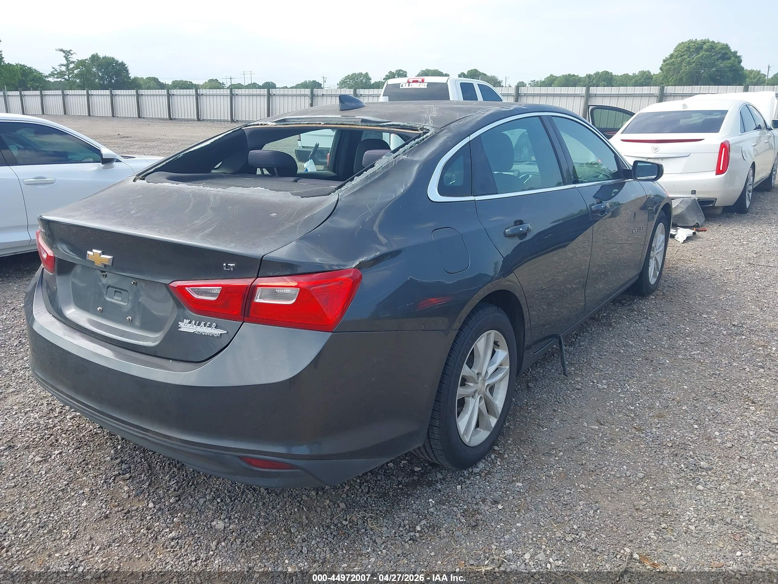 2016 Chevrolet Malibu 1lt Серый vin: 1G1ZE5ST8GF263706