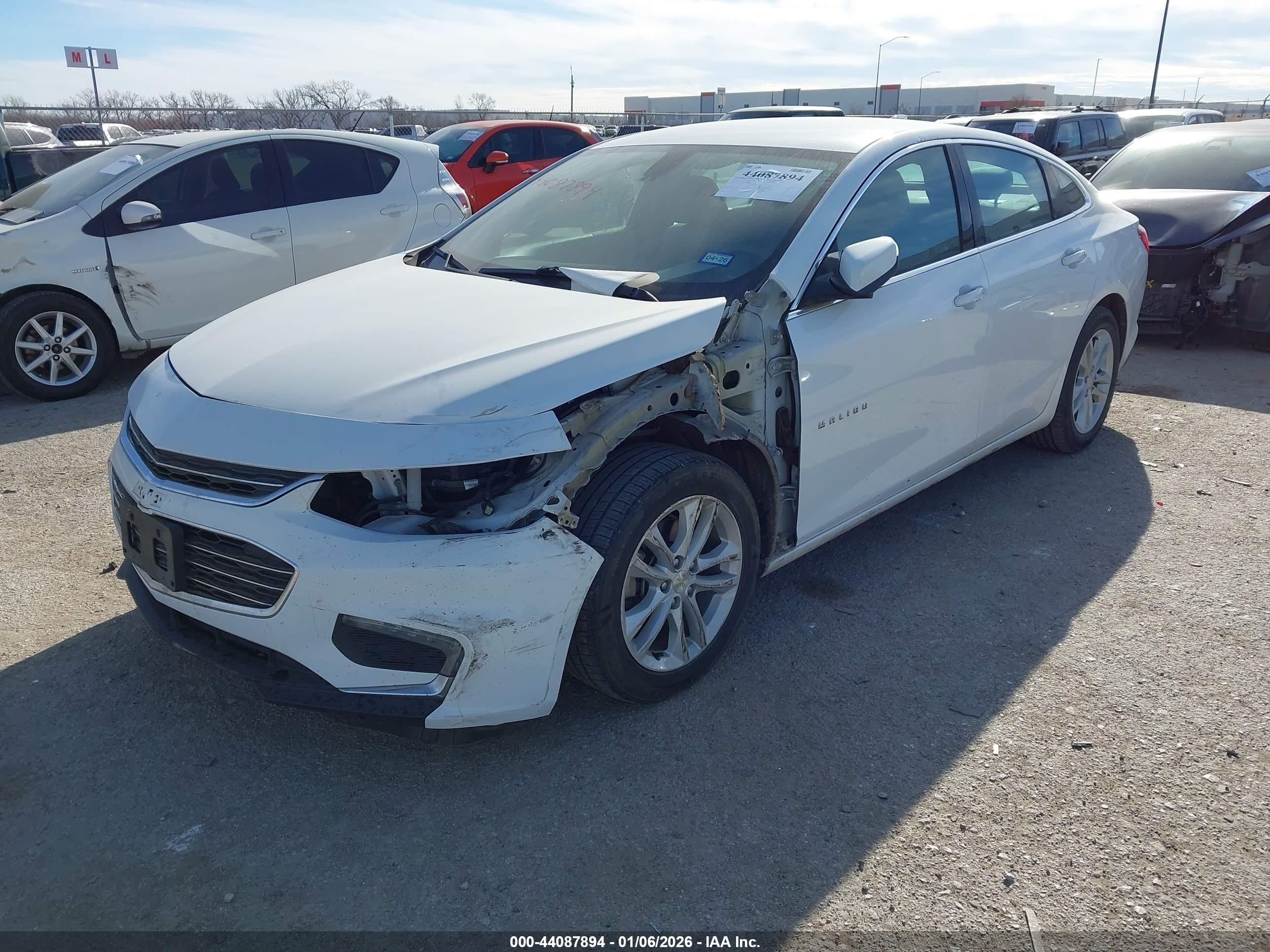 2016 Chevrolet Malibu 1lt White vin: 1G1ZE5ST8GF279243
