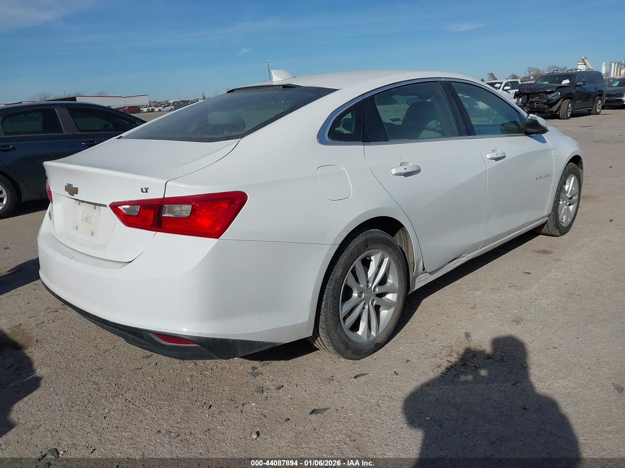 2016 Chevrolet Malibu 1lt White vin: 1G1ZE5ST8GF279243