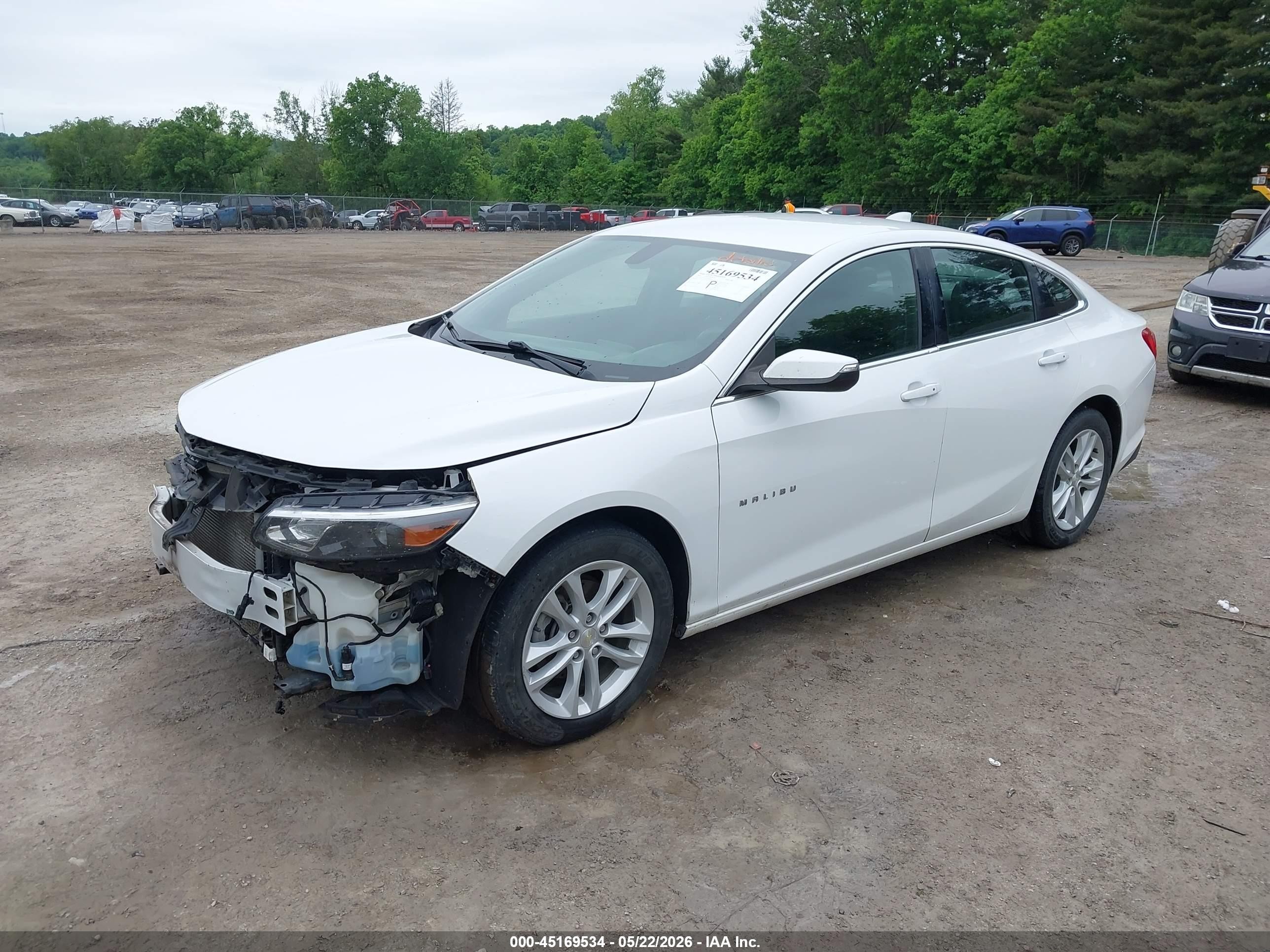 2016 Chevrolet Malibu 1lt White vin: 1G1ZE5ST8GF298956