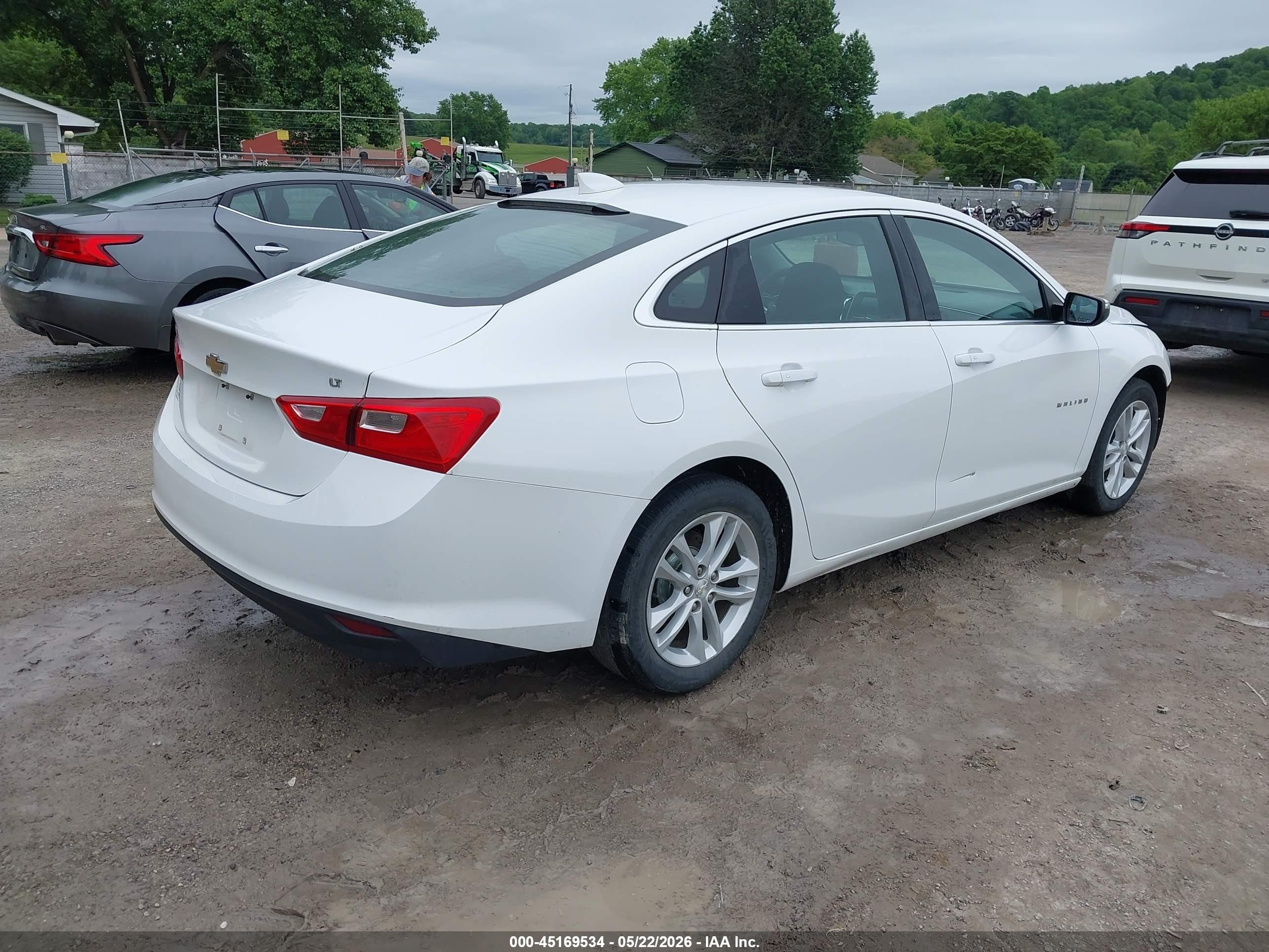 2016 Chevrolet Malibu 1lt White vin: 1G1ZE5ST8GF298956