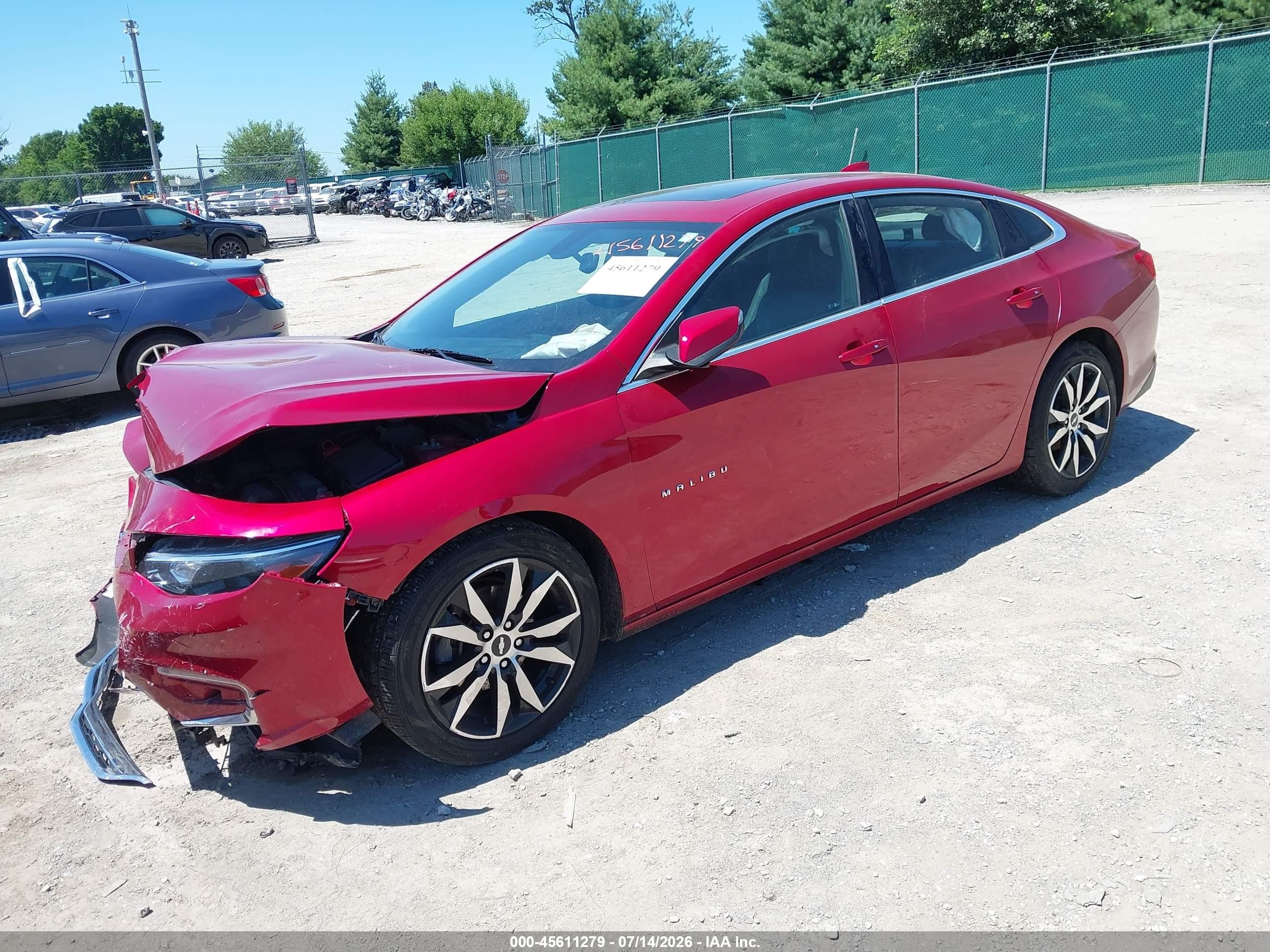 2016 Chevrolet Malibu 1lt Red vin: 1G1ZE5ST8GF312855