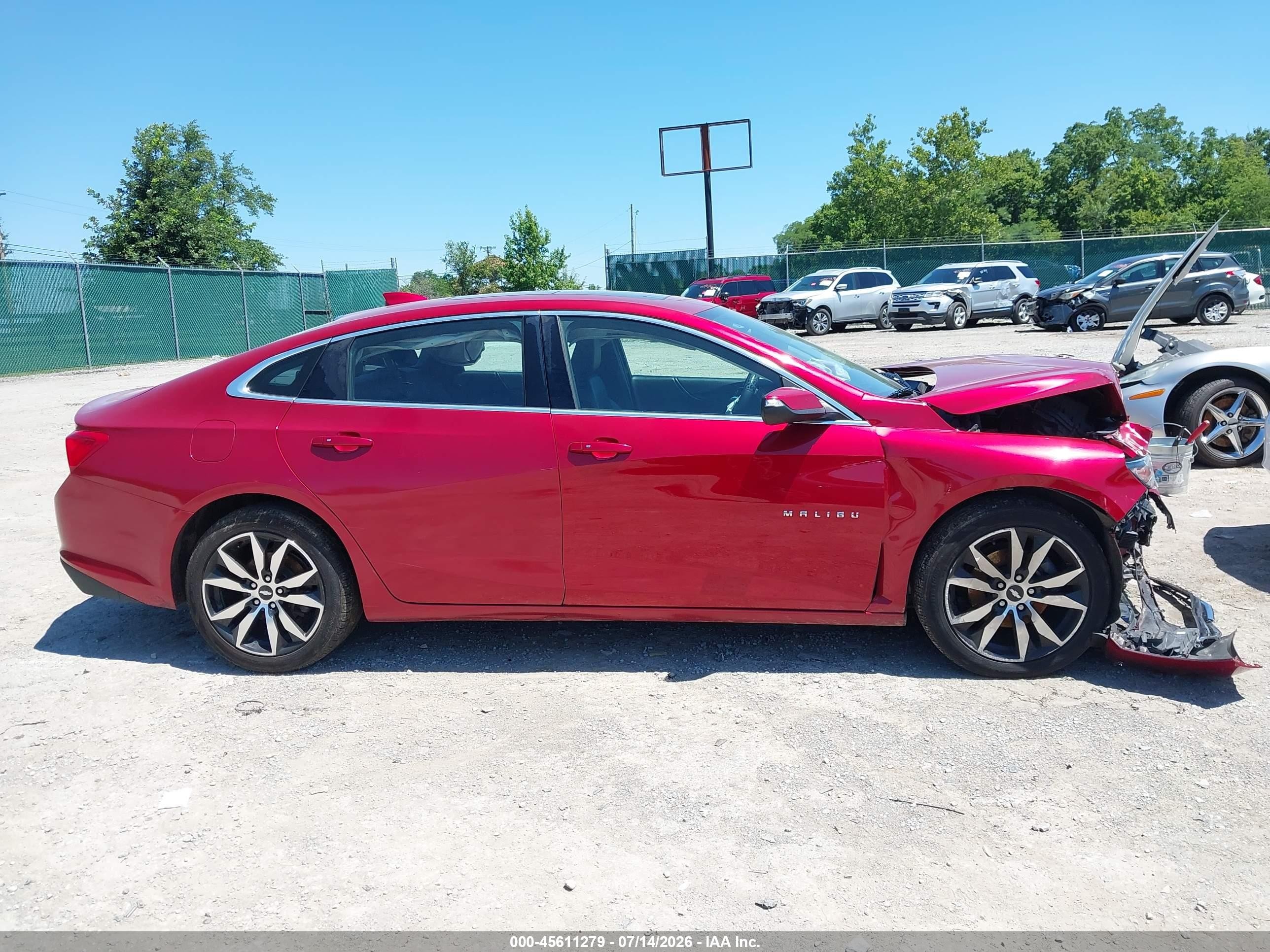 2016 Chevrolet Malibu 1lt Red vin: 1G1ZE5ST8GF312855