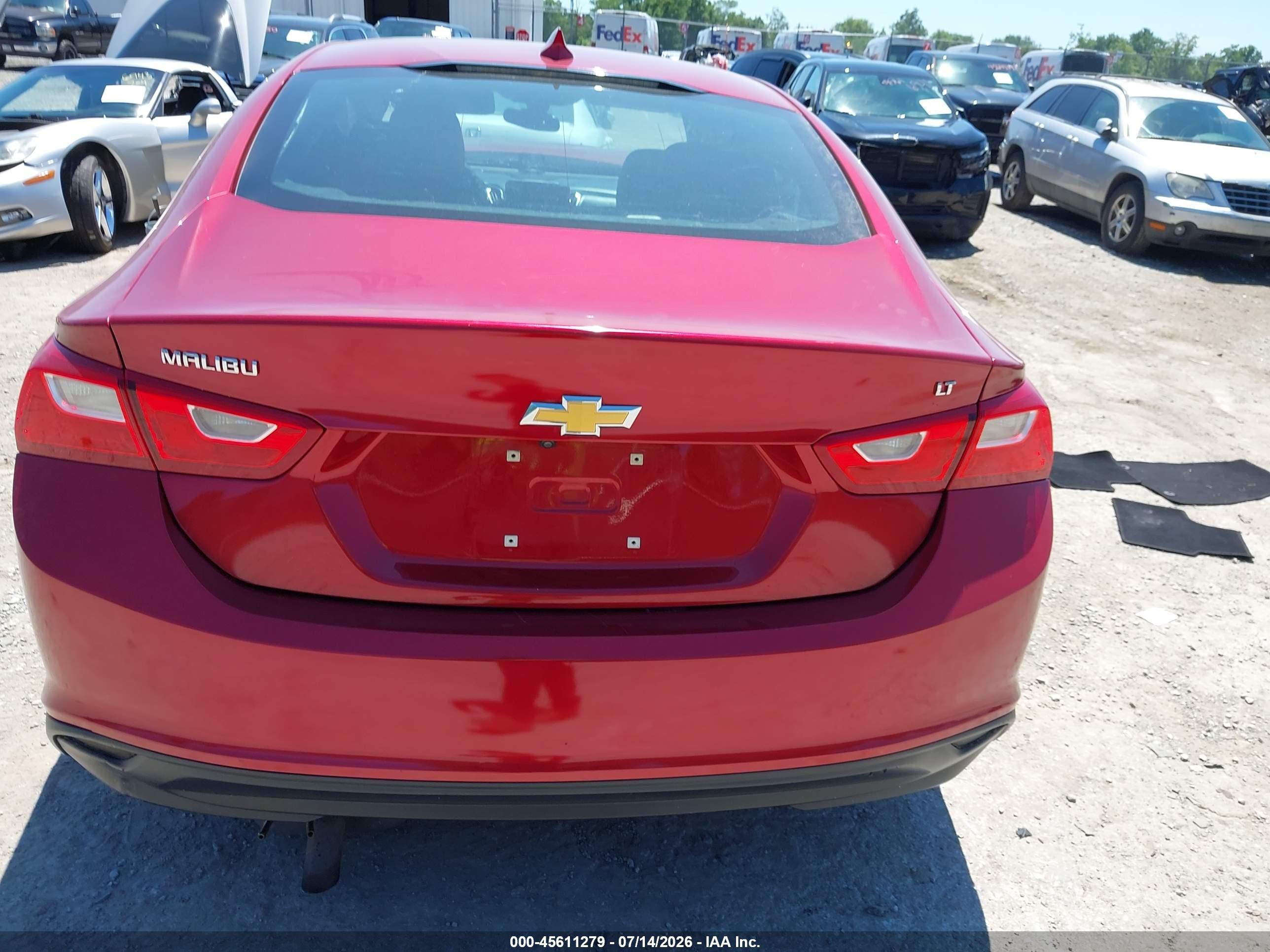 2016 Chevrolet Malibu 1lt Red vin: 1G1ZE5ST8GF312855