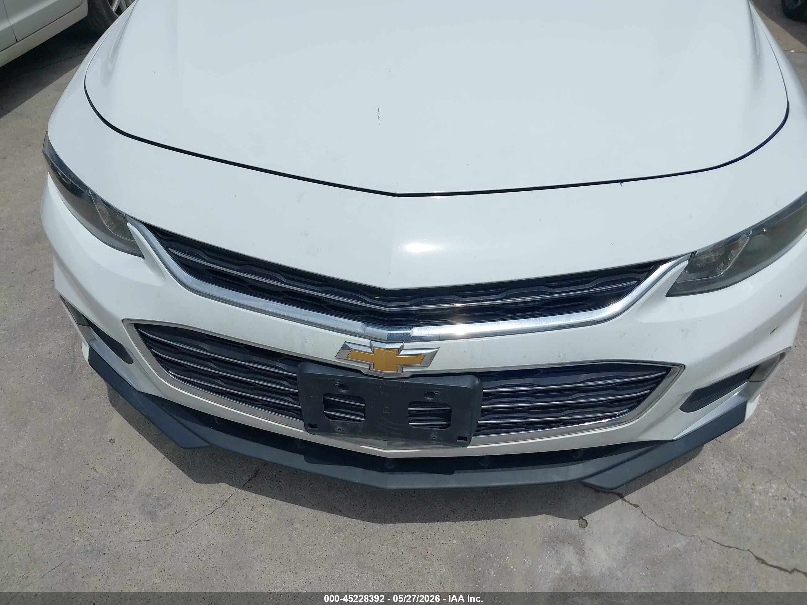 2016 Chevrolet Malibu 1lt White vin: 1G1ZE5ST9GF247935