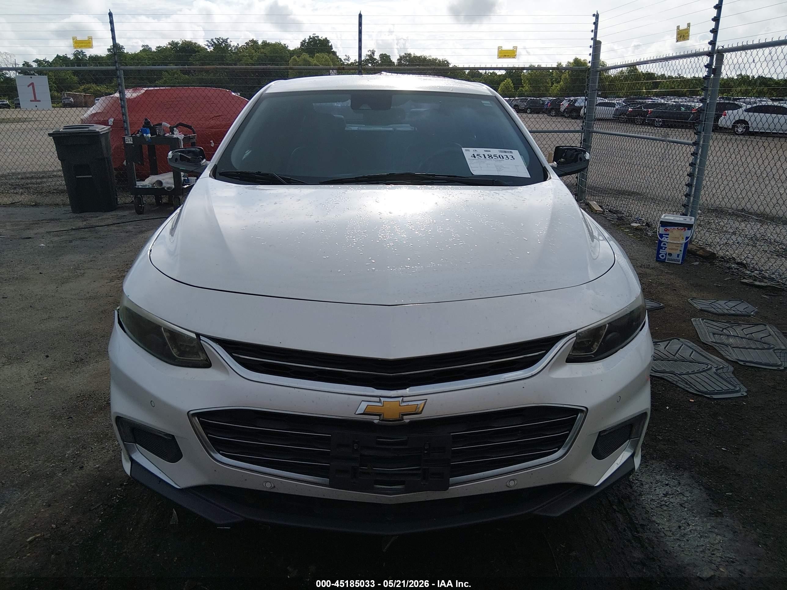2016 Chevrolet Malibu 1lt White vin: 1G1ZE5ST9GF324027