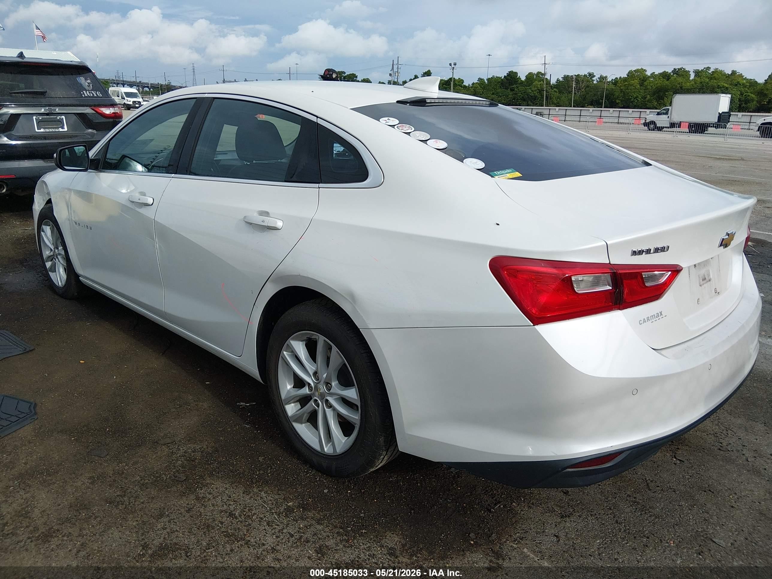 2016 Chevrolet Malibu 1lt White vin: 1G1ZE5ST9GF324027