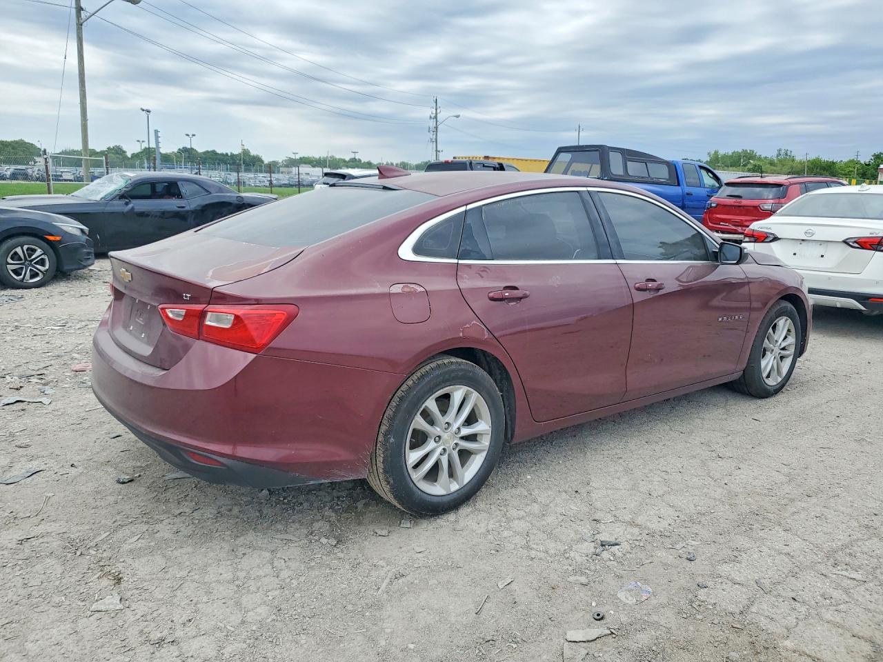 2016 Chevrolet Malibu Lt Burgundy vin: 1G1ZE5STXGF202728