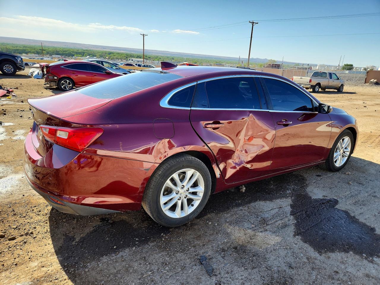 2016 Chevrolet Malibu Lt Burgundy vin: 1G1ZE5STXGF229315