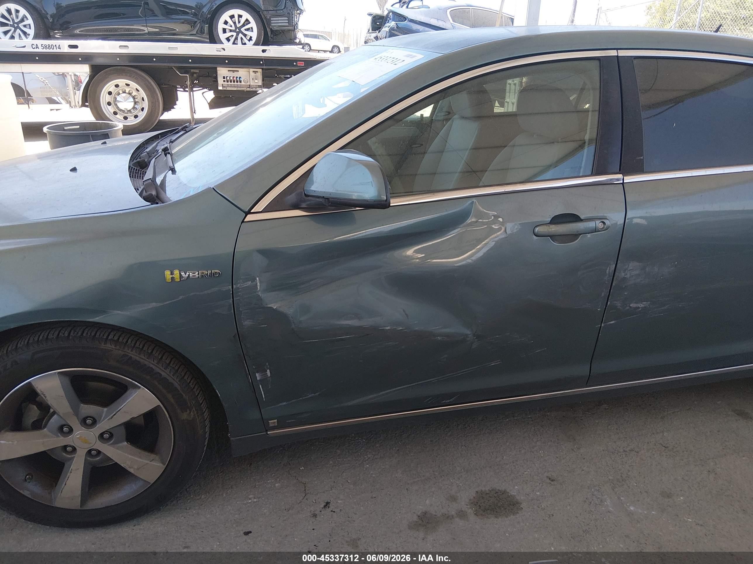 2009 Chevrolet Malibu Hybrid   Turquoise vin: 1G1ZF57519F228841