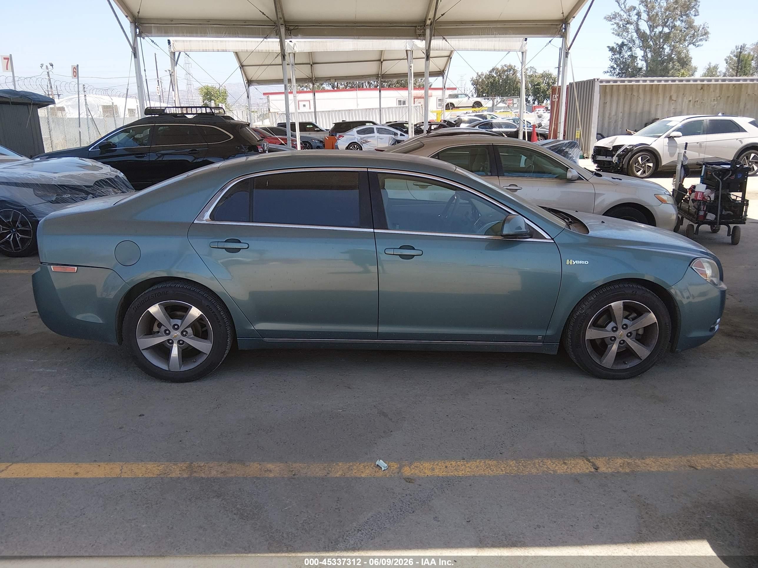 2009 Chevrolet Malibu Hybrid   Turquoise vin: 1G1ZF57519F228841