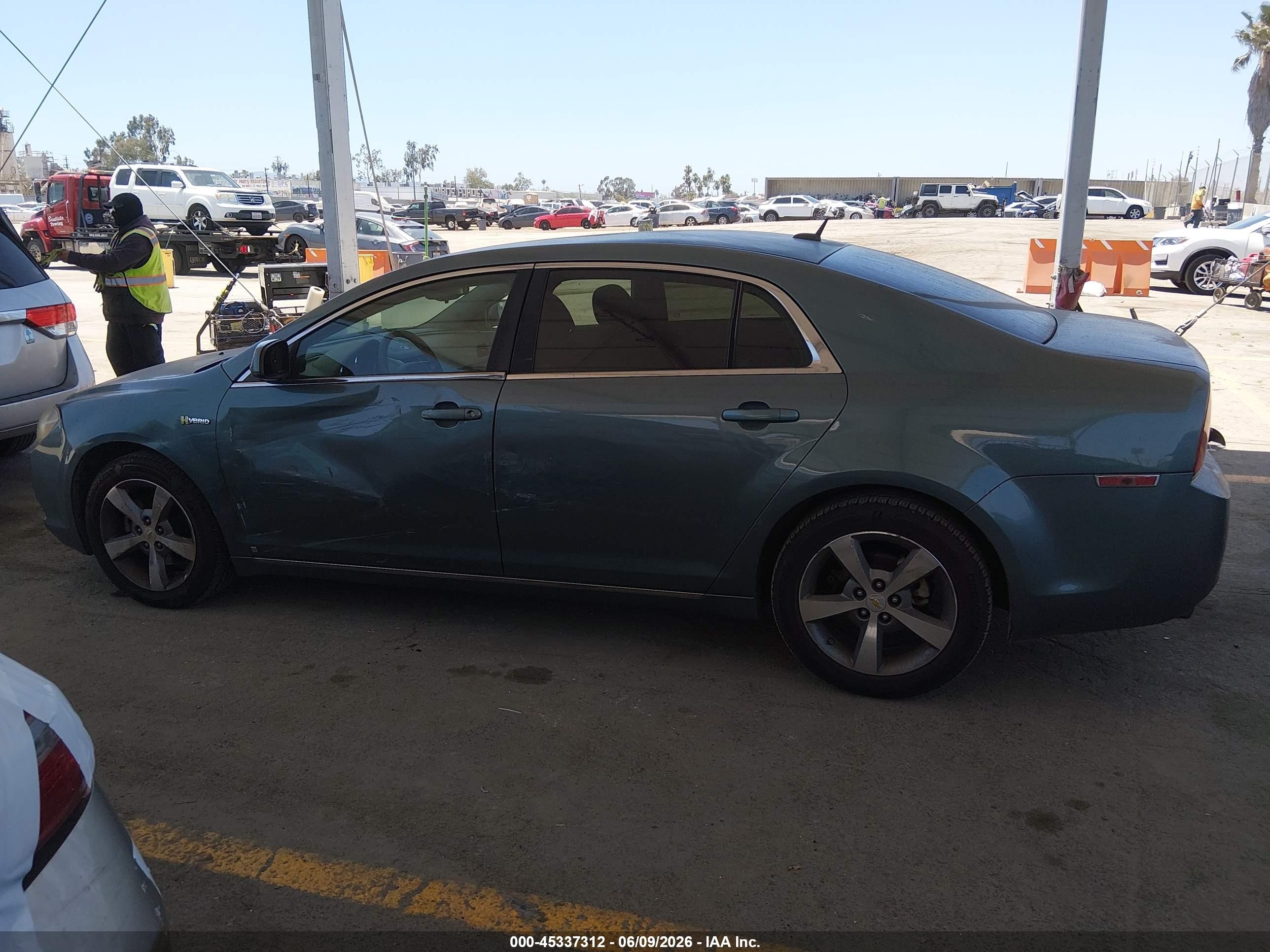 2009 Chevrolet Malibu Hybrid   Turquoise vin: 1G1ZF57519F228841