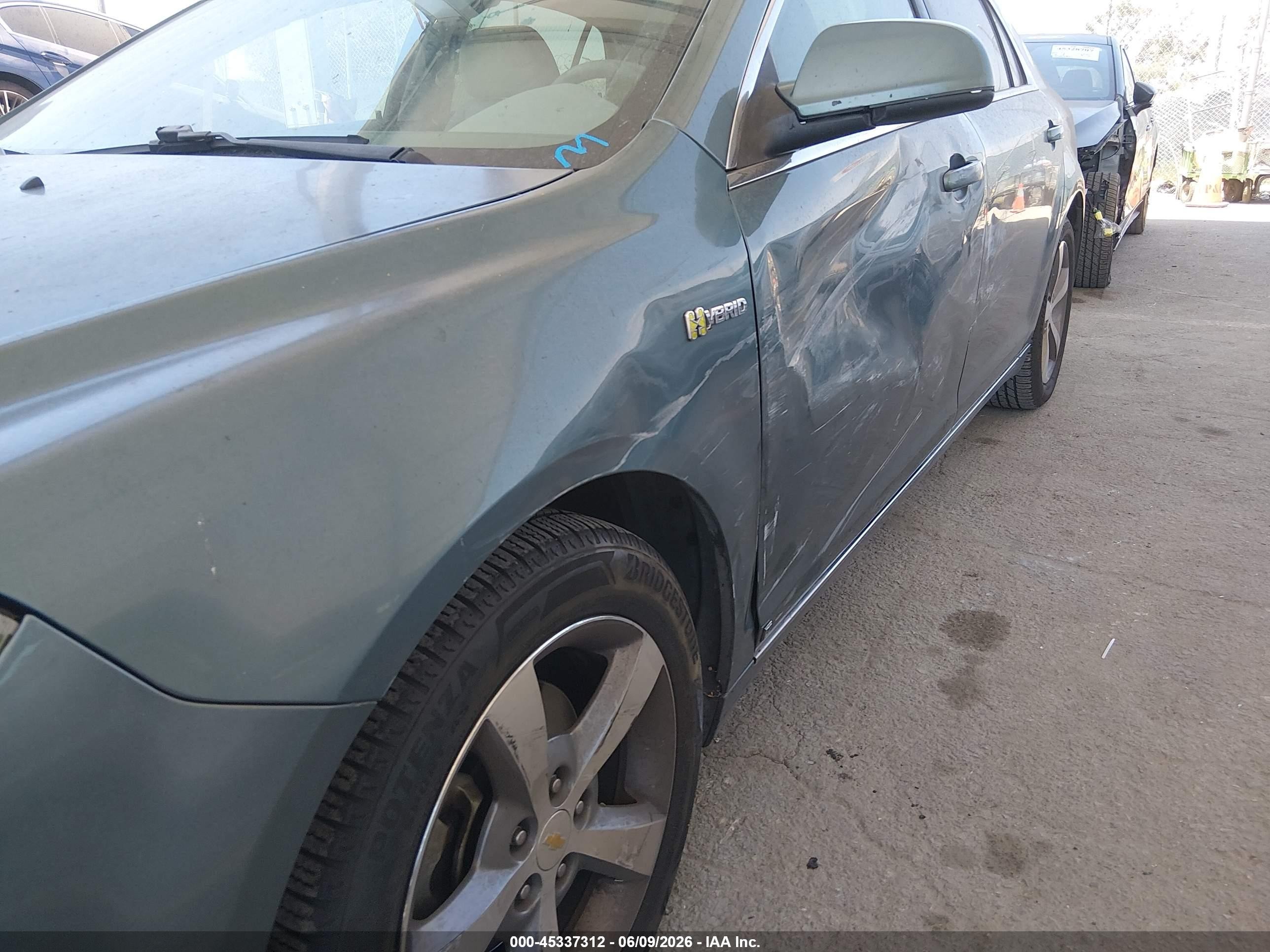 2009 Chevrolet Malibu Hybrid   Turquoise vin: 1G1ZF57519F228841