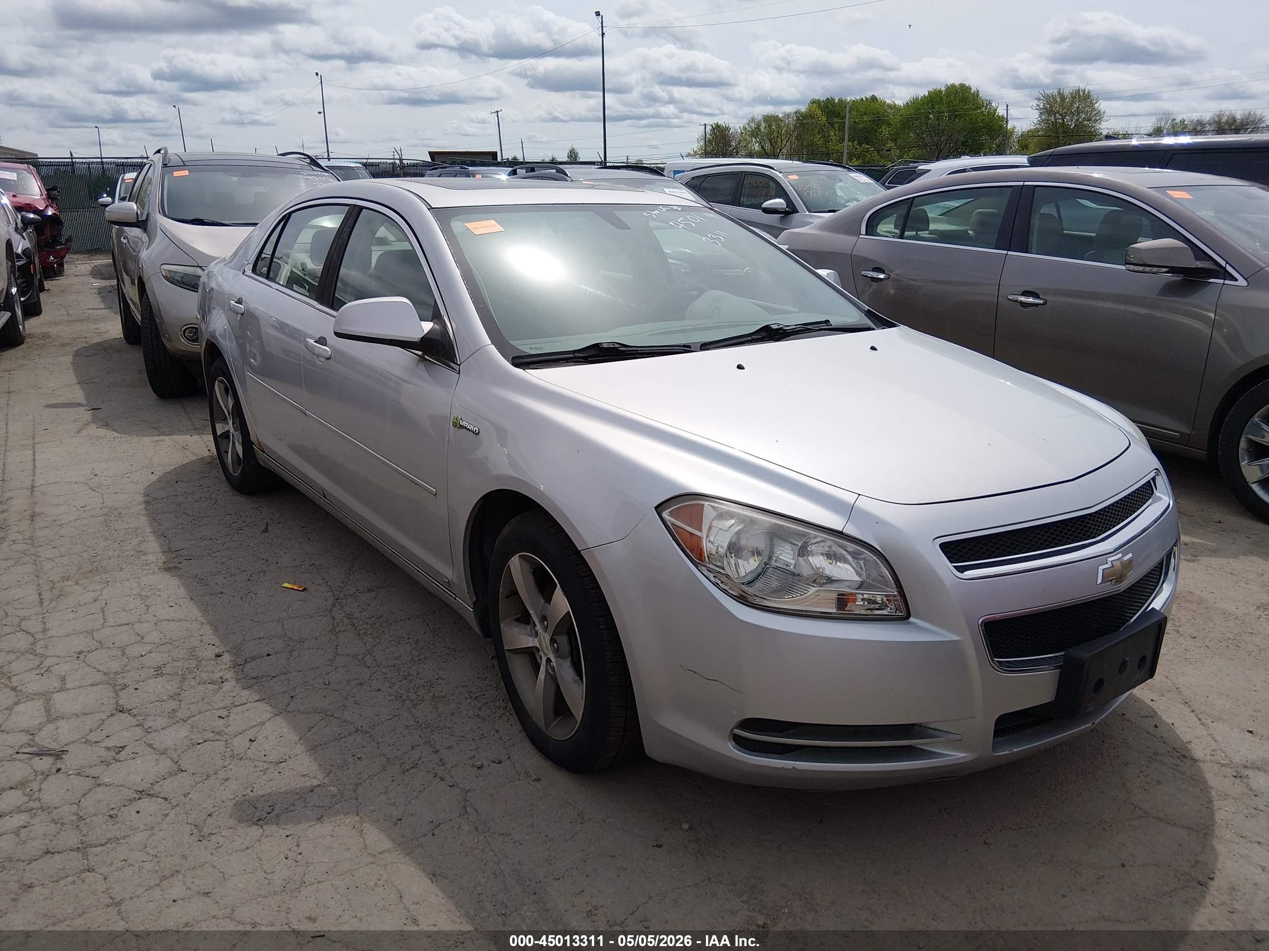 2009 Chevrolet Malibu Hybrid   Silver vin: 1G1ZF57539F143175