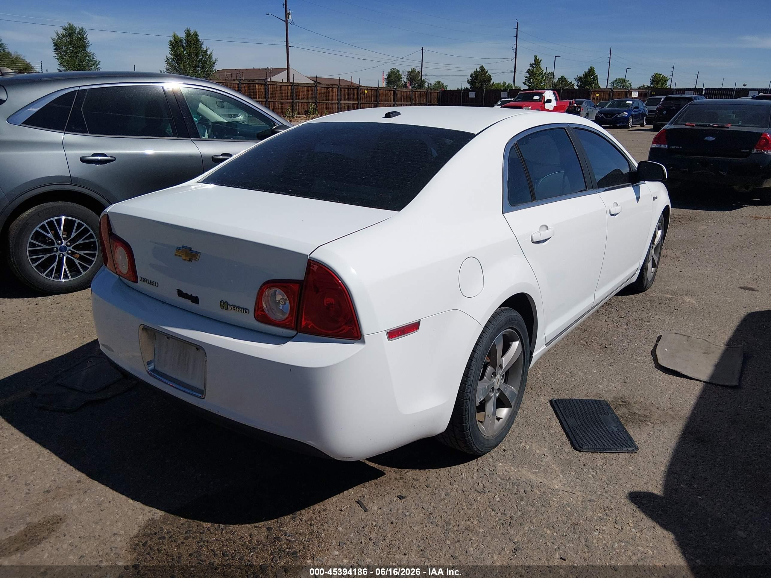 2009 Chevrolet Malibu Hybrid White vin: 1G1ZF57539F223902
