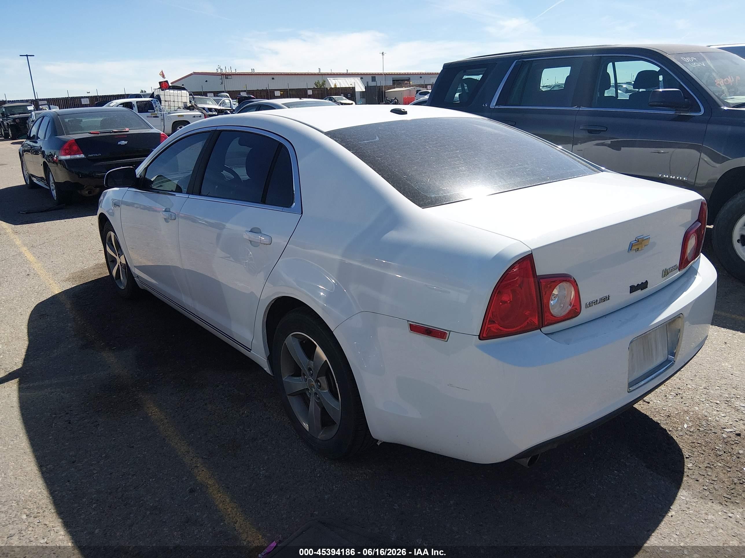 2009 Chevrolet Malibu Hybrid White vin: 1G1ZF57539F223902