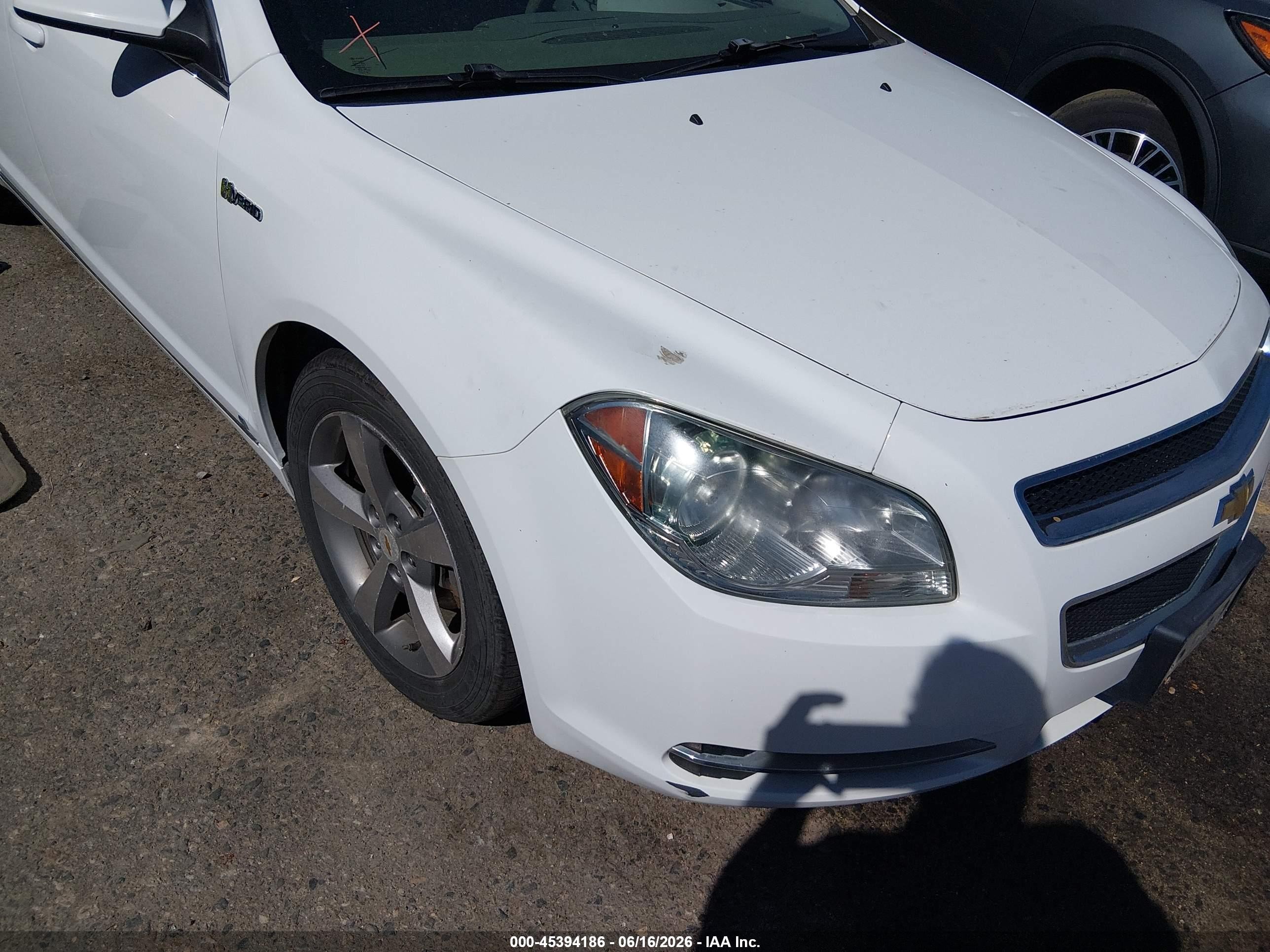2009 Chevrolet Malibu Hybrid White vin: 1G1ZF57539F223902