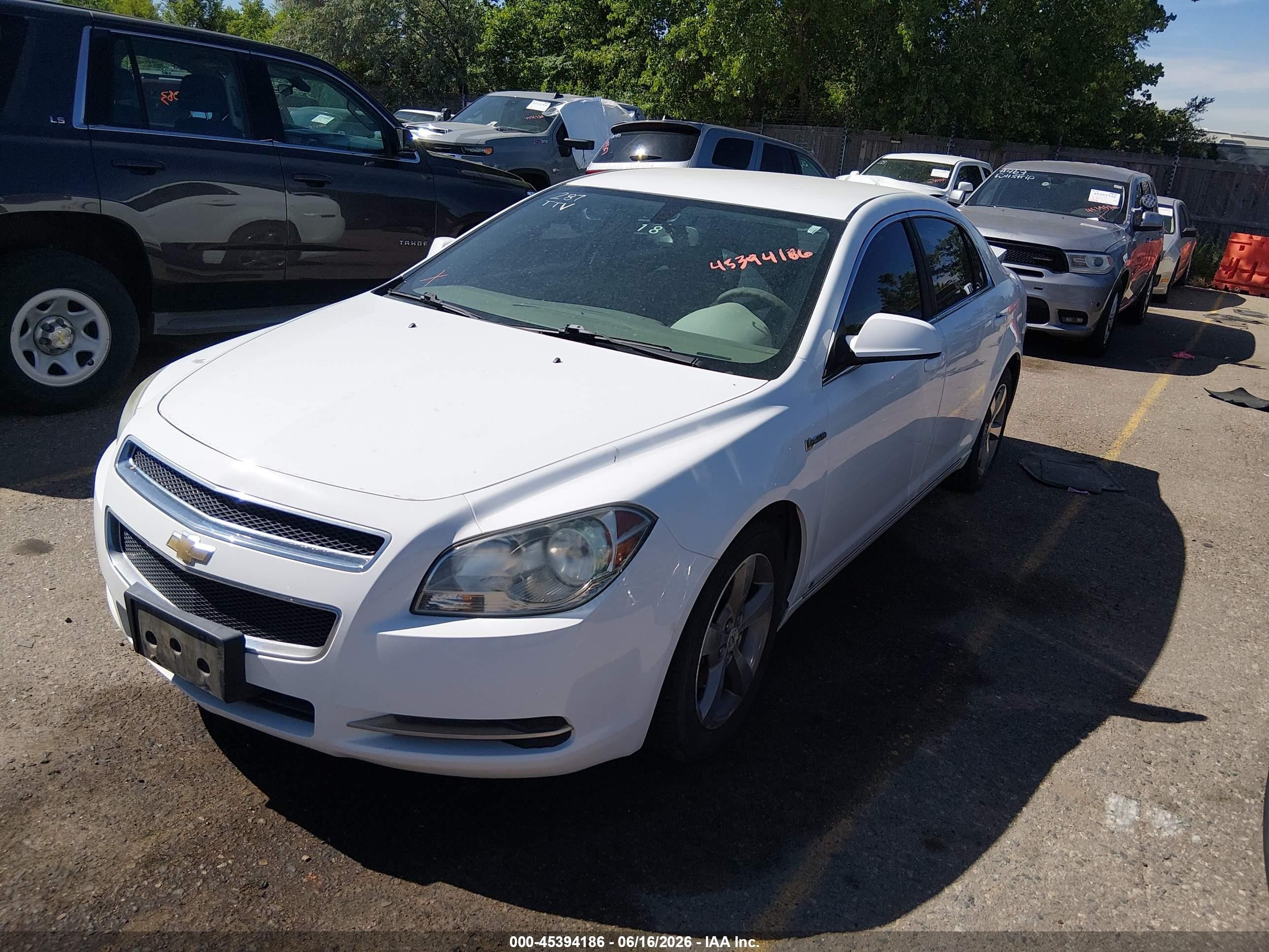 2009 Chevrolet Malibu Hybrid White vin: 1G1ZF57539F223902