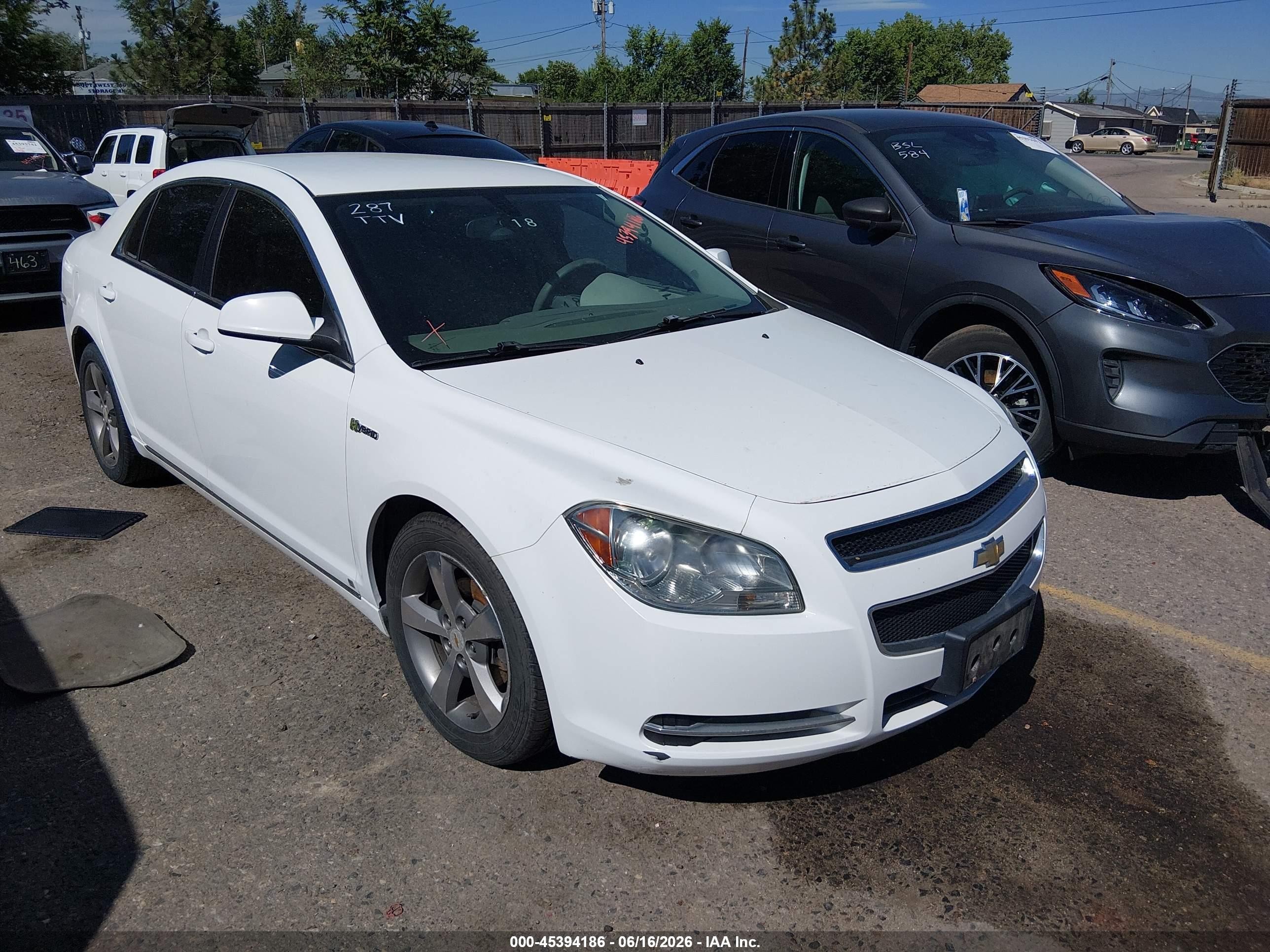 2009 Chevrolet Malibu Hybrid White vin: 1G1ZF57539F223902