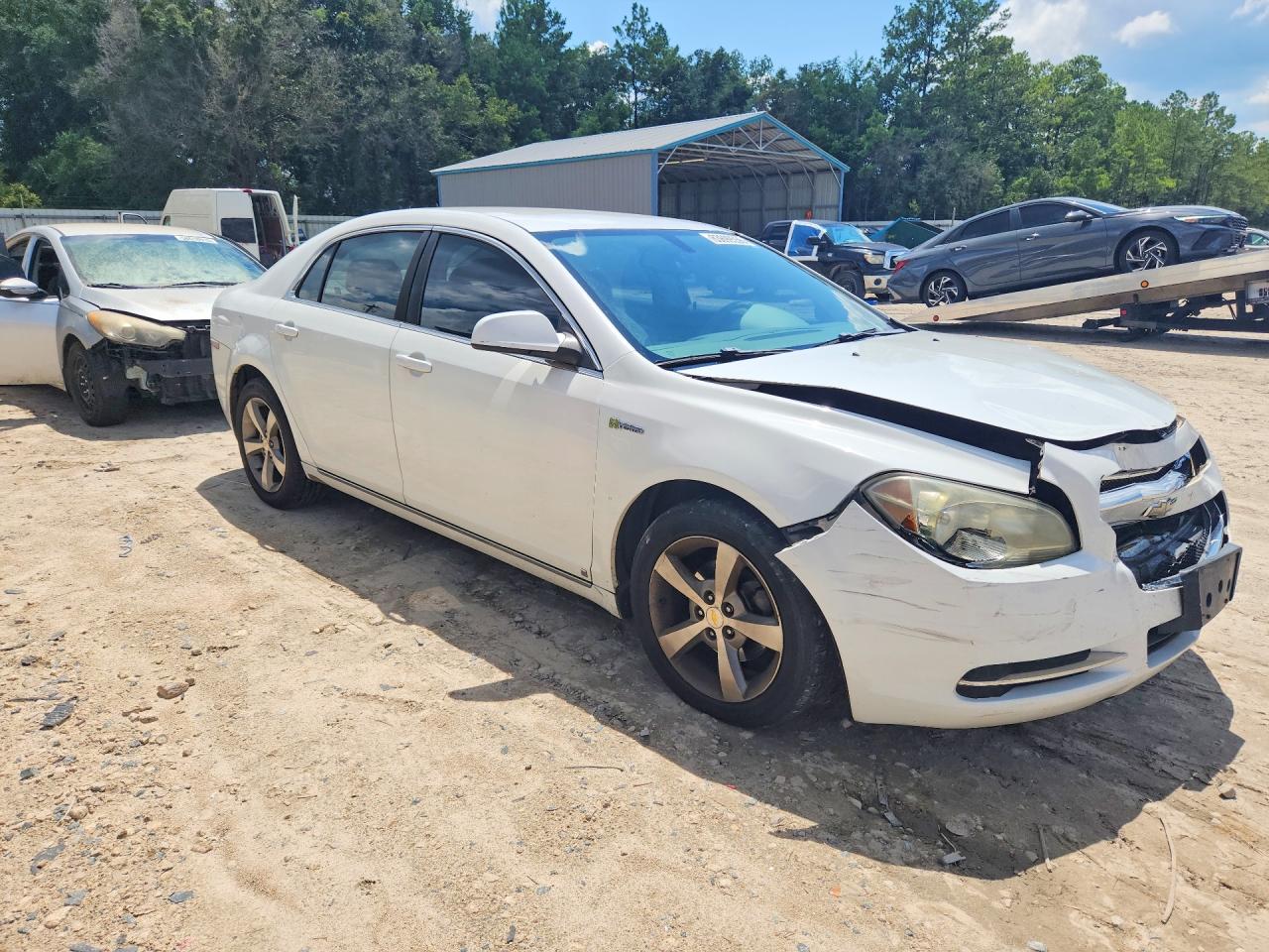 2009 Chevrolet Malibu Hybrid White vin: 1G1ZF57559F201898