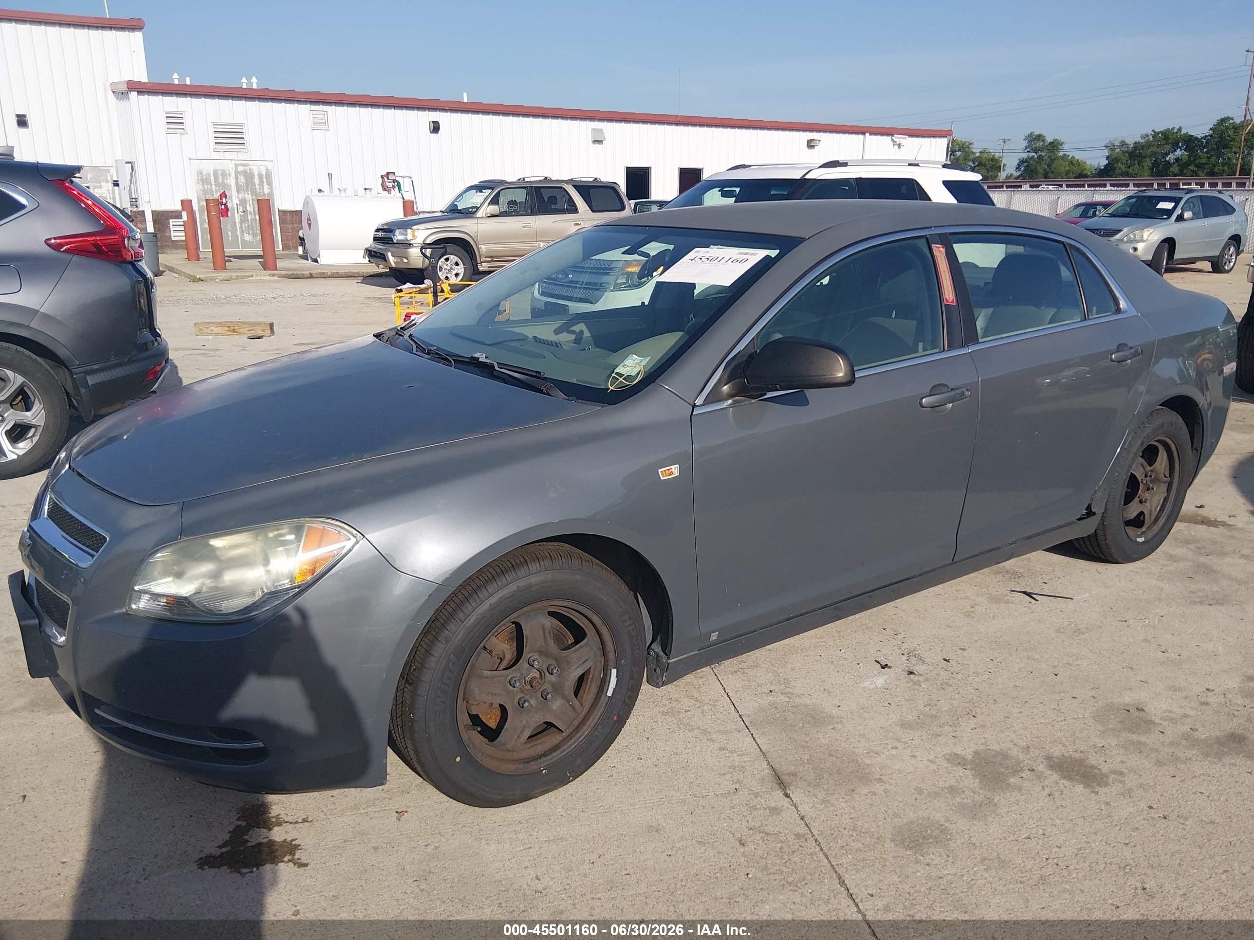 2008 Chevrolet Malibu Ls W/1fl Gray vin: 1G1ZG57B084265313