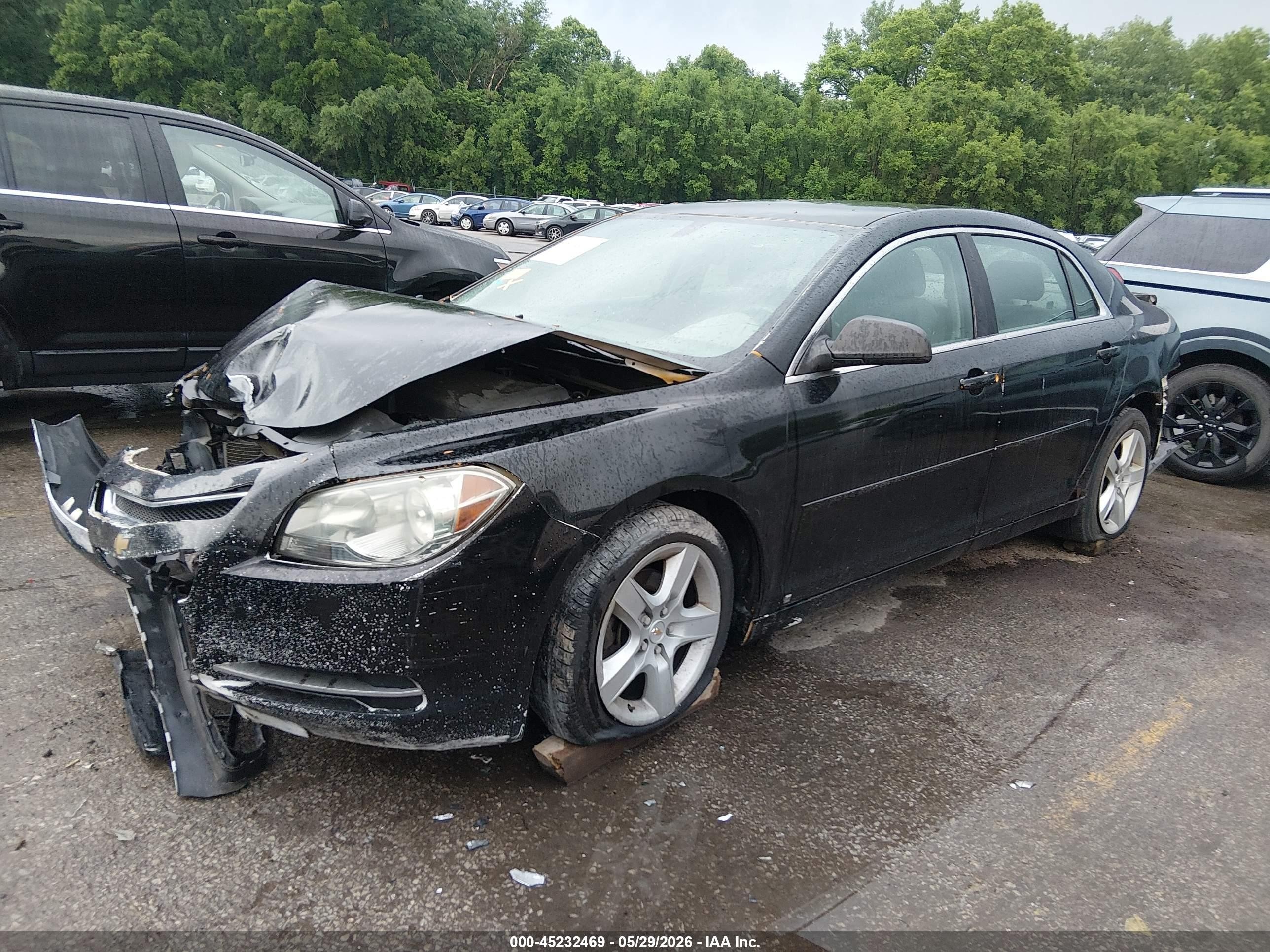 2009 Chevrolet Malibu Ls Black vin: 1G1ZG57B09F108225