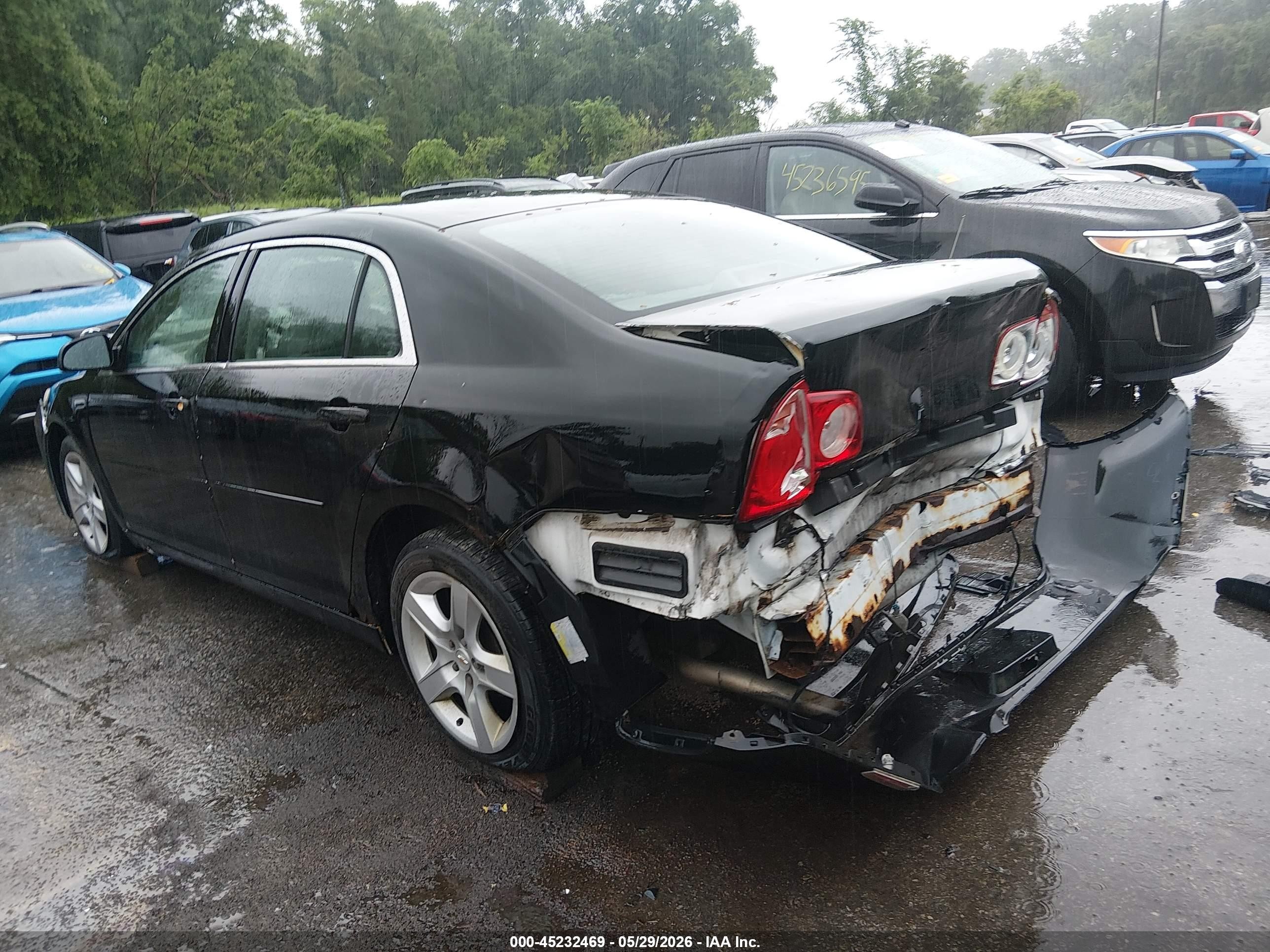 2009 Chevrolet Malibu Ls Black vin: 1G1ZG57B09F108225
