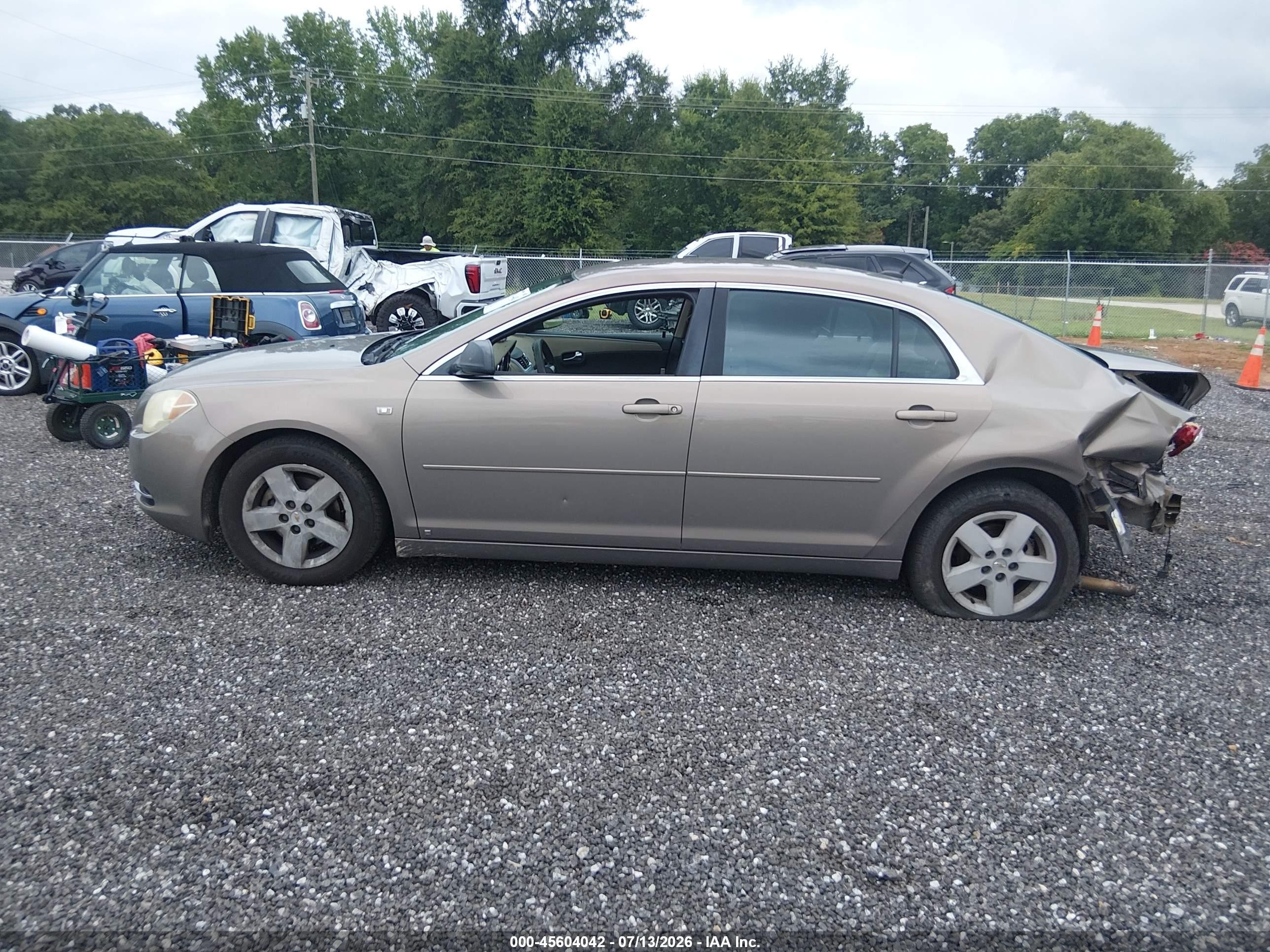 2008 Chevrolet Malibu Ls W/1ls Золотой vin: 1G1ZG57B18F157531