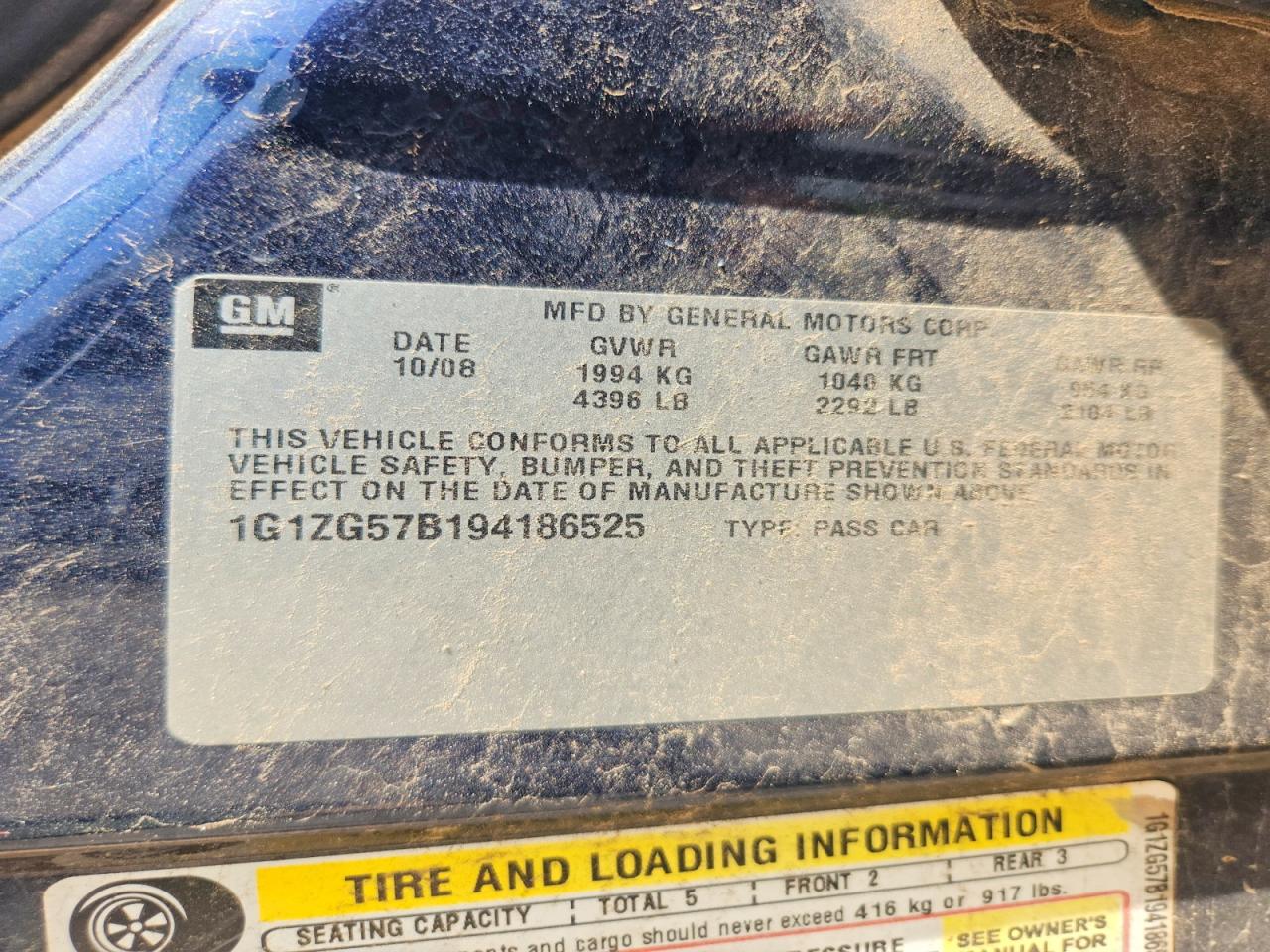 2009 Chevrolet Malibu Ls Blue vin: 1G1ZG57B194186525