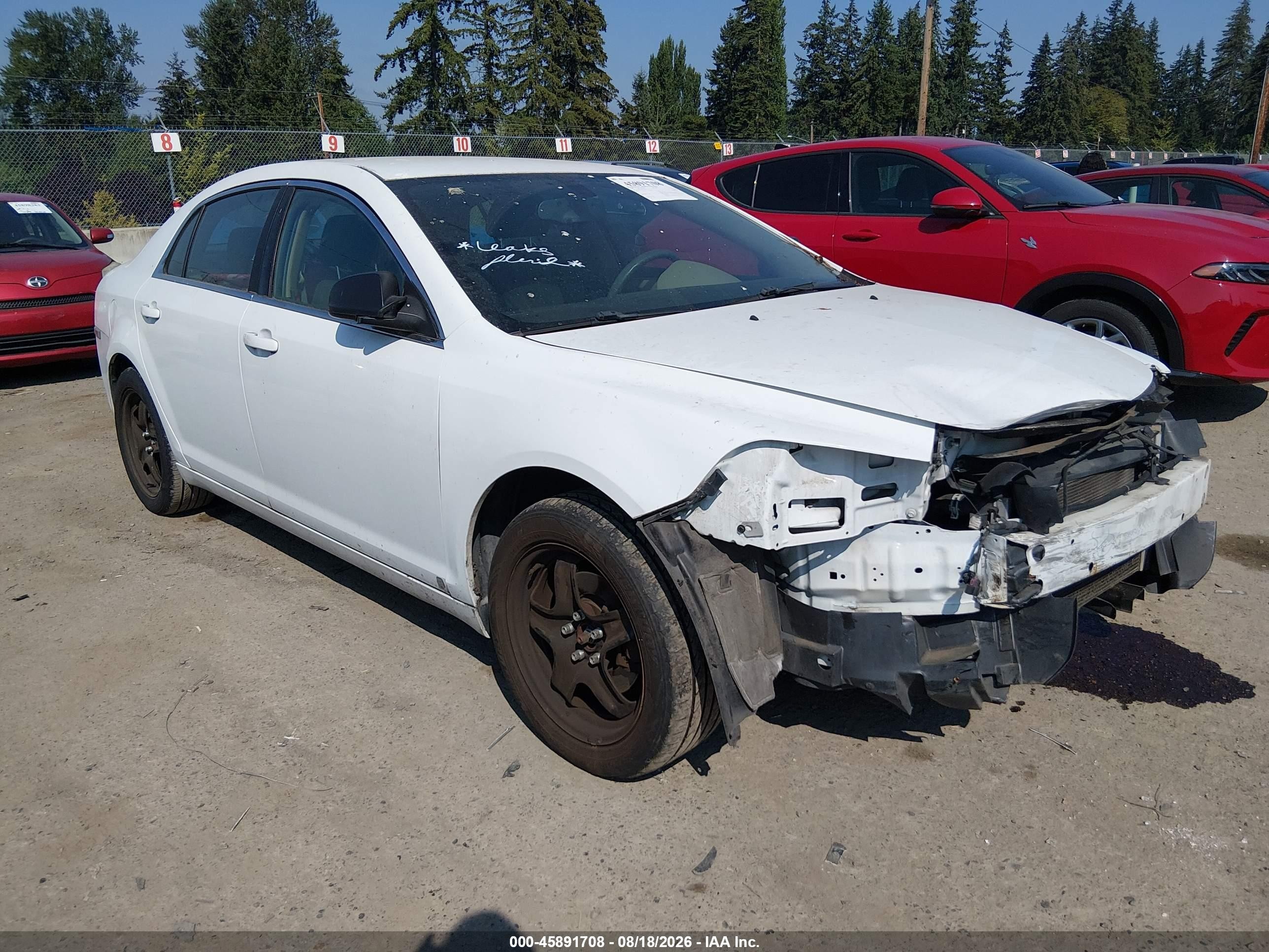 2009 Chevrolet Malibu Ls Белый vin: 1G1ZG57B19F220550