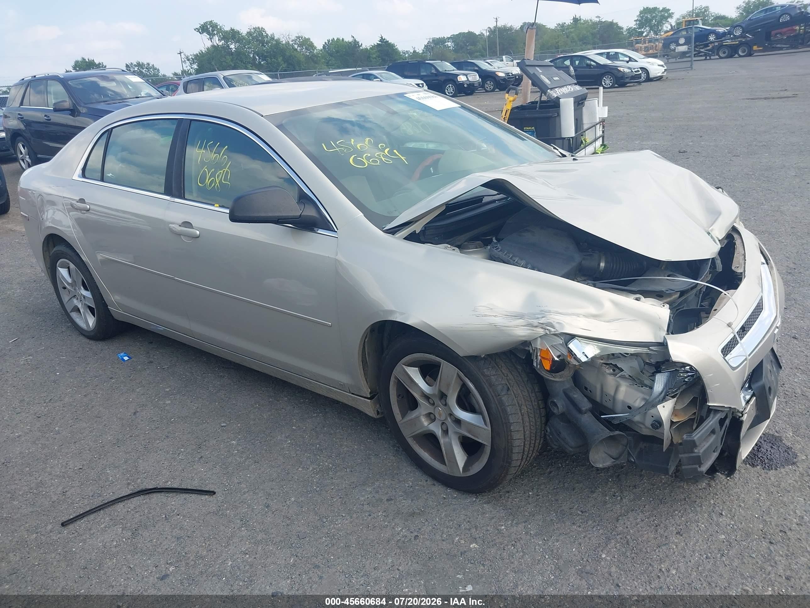 2009 Chevrolet Malibu Ls Champagne vin: 1G1ZG57B19F237882