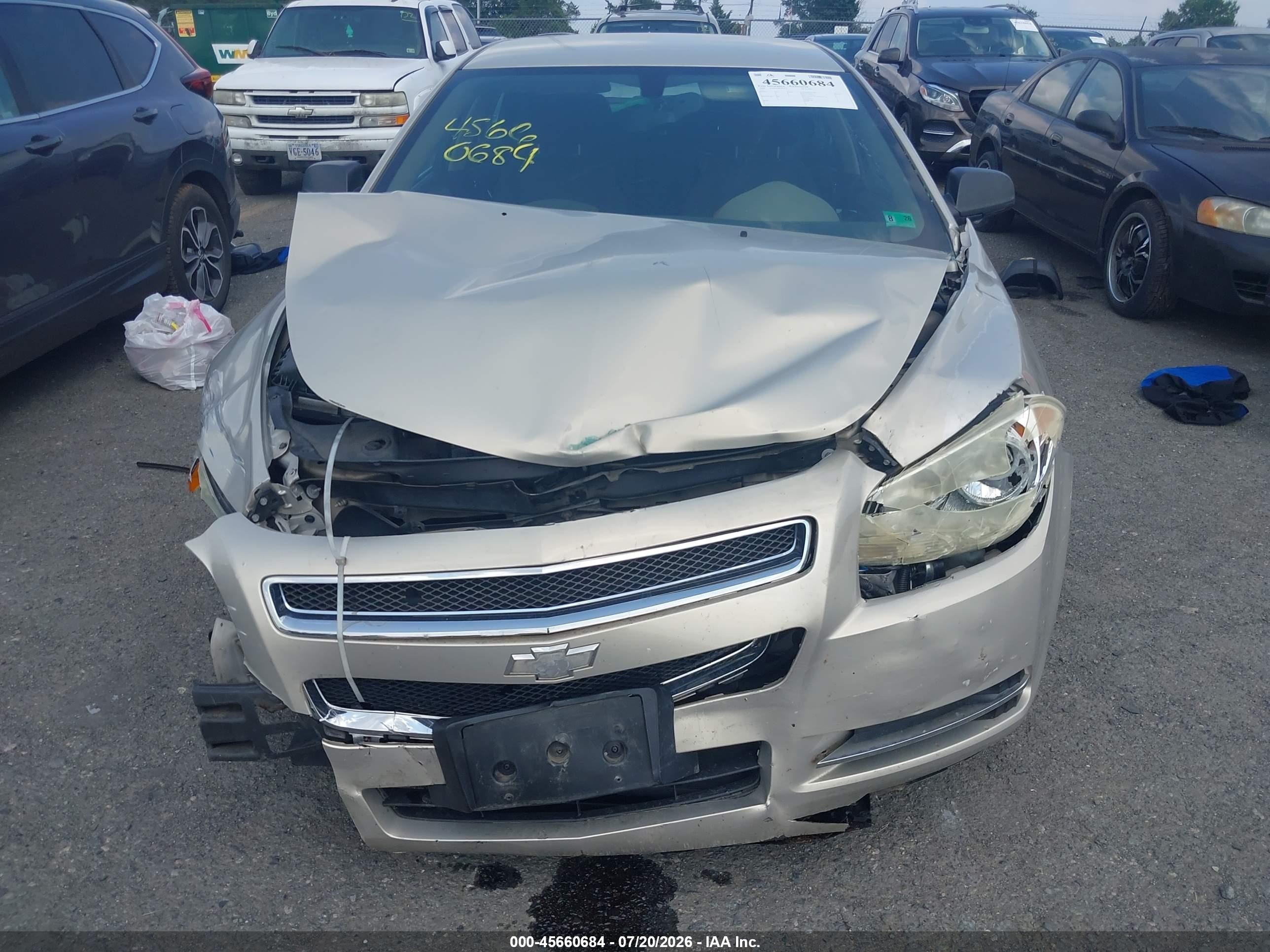 2009 Chevrolet Malibu Ls Champagne vin: 1G1ZG57B19F237882