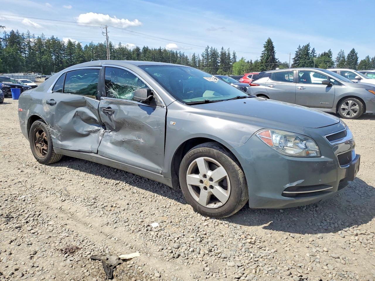 2008 Chevrolet Malibu Ls Серый vin: 1G1ZG57B284262428