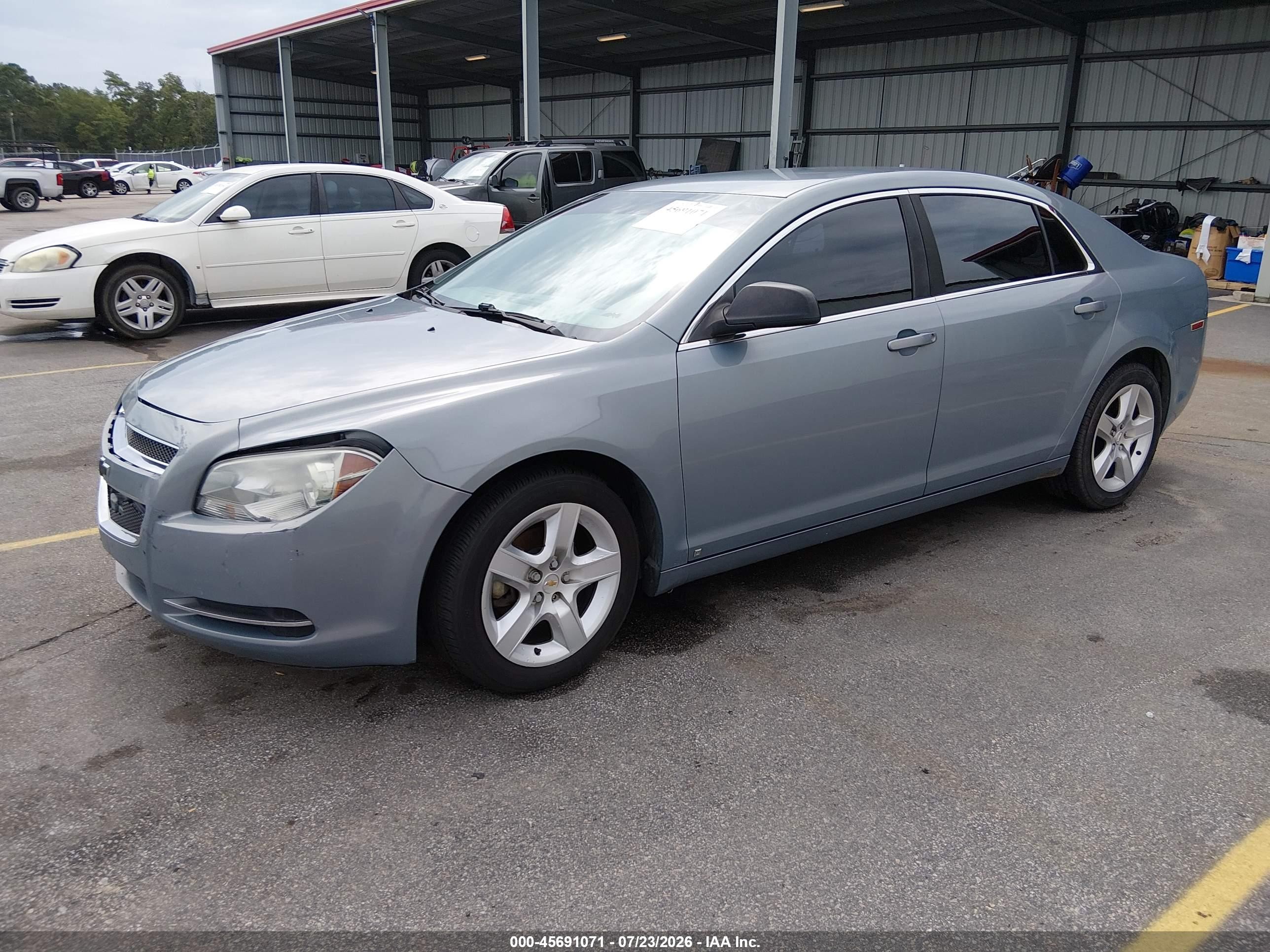 2009 Chevrolet Malibu Ls Blue vin: 1G1ZG57B29F160469