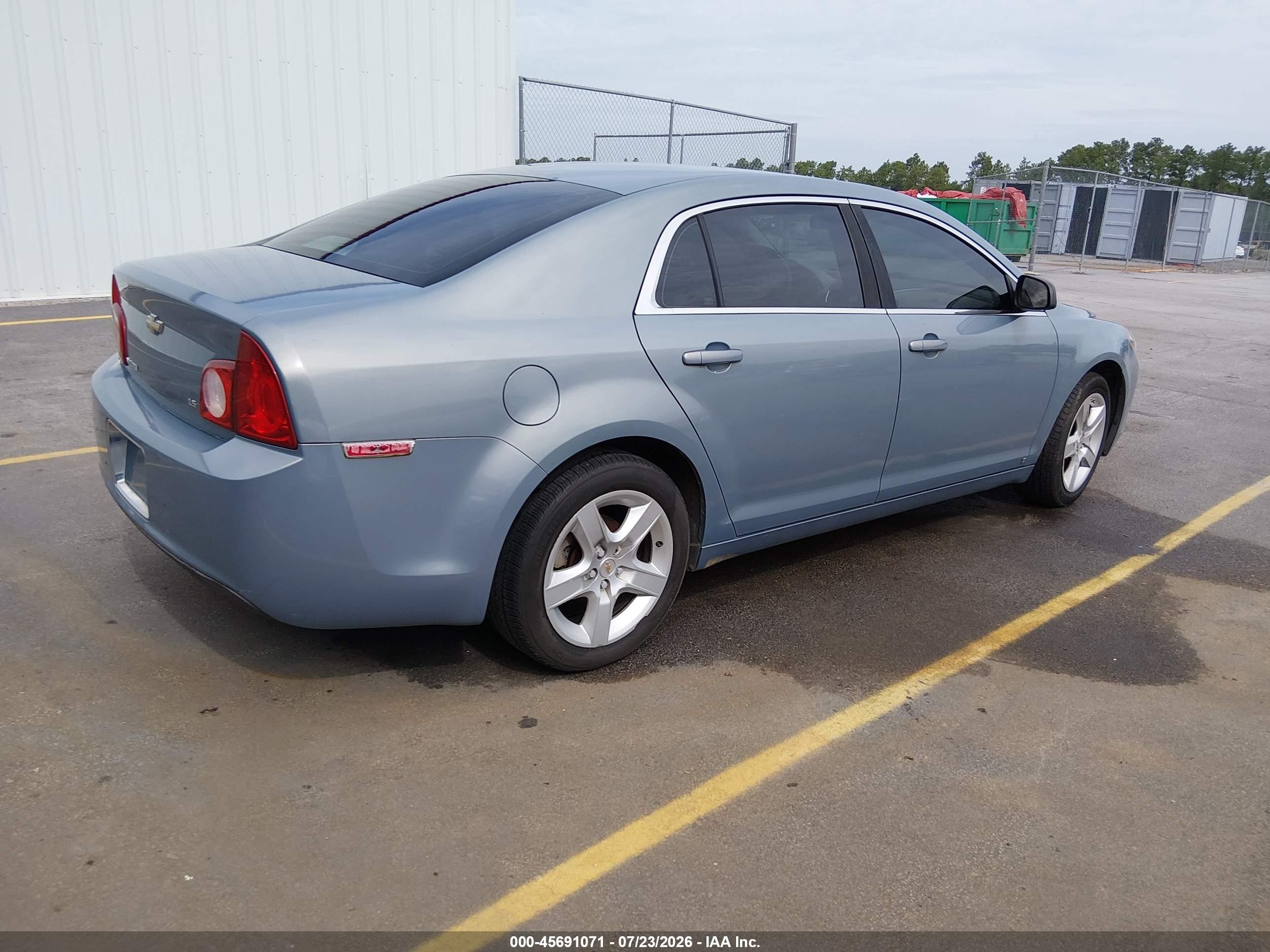2009 Chevrolet Malibu Ls Blue vin: 1G1ZG57B29F160469