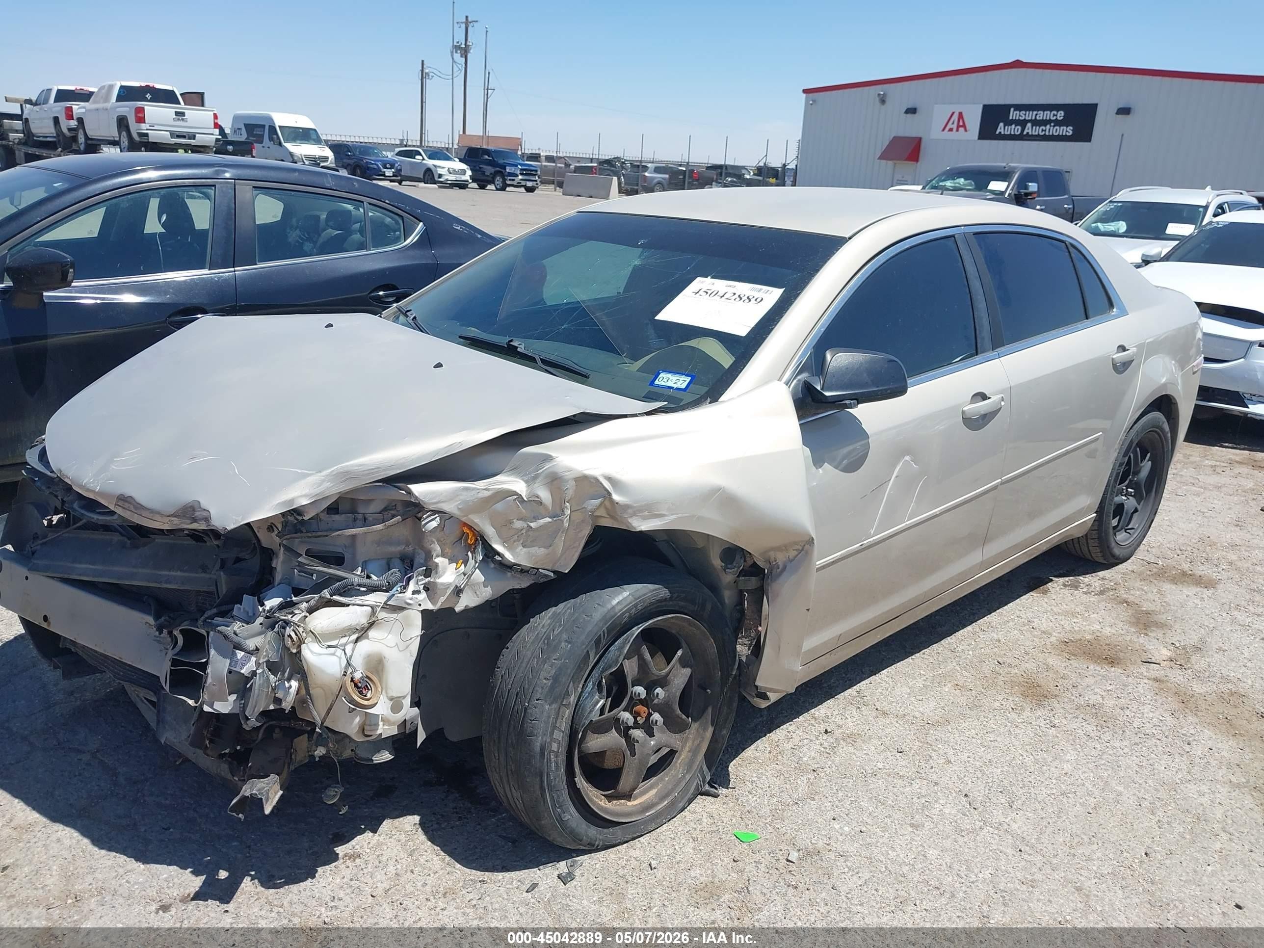 2009 Chevrolet Malibu Ls Золотой vin: 1G1ZG57B394163683