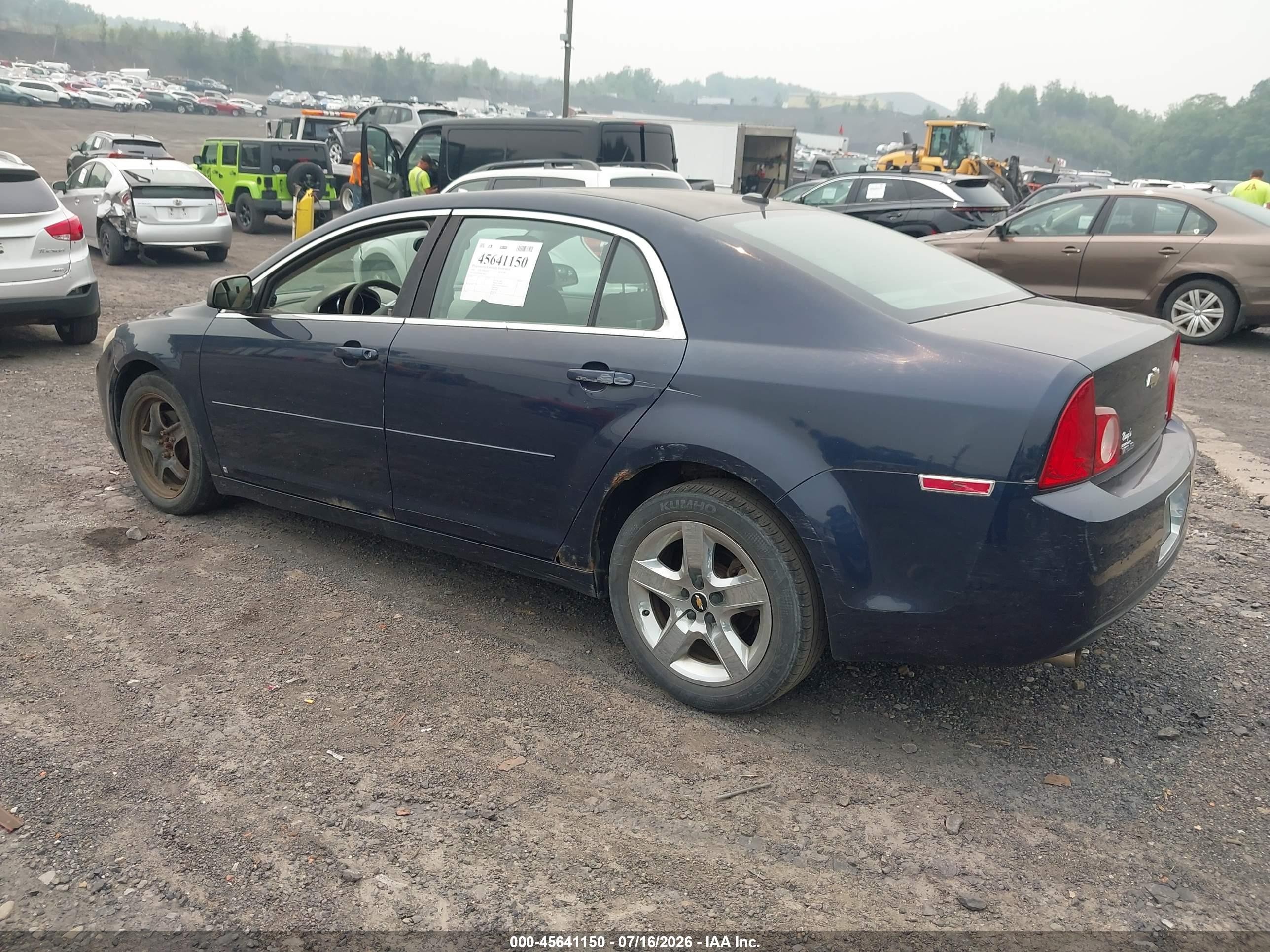 2009 Chevrolet Malibu Ls Blue vin: 1G1ZG57B49F154432