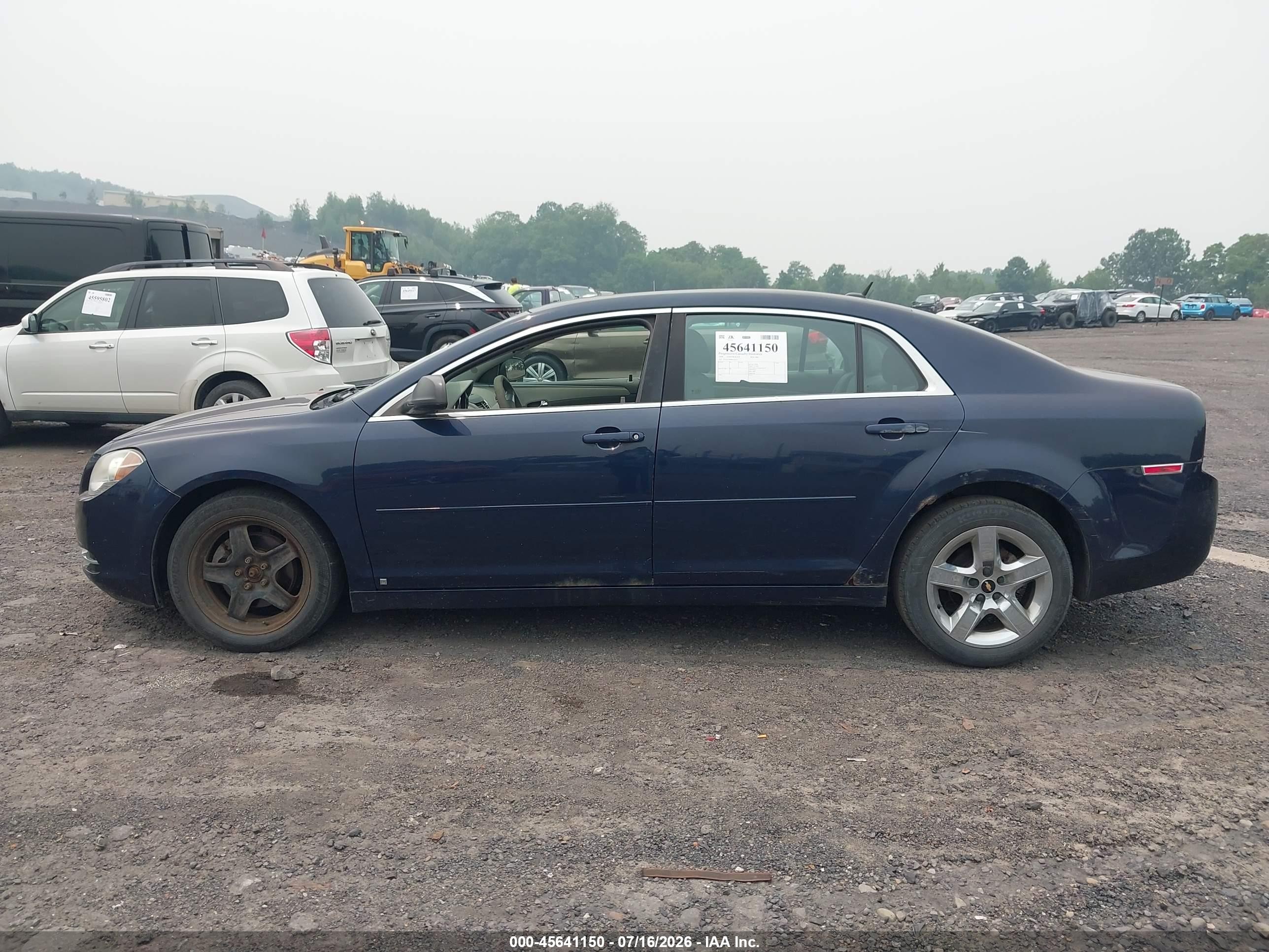 2009 Chevrolet Malibu Ls Blue vin: 1G1ZG57B49F154432