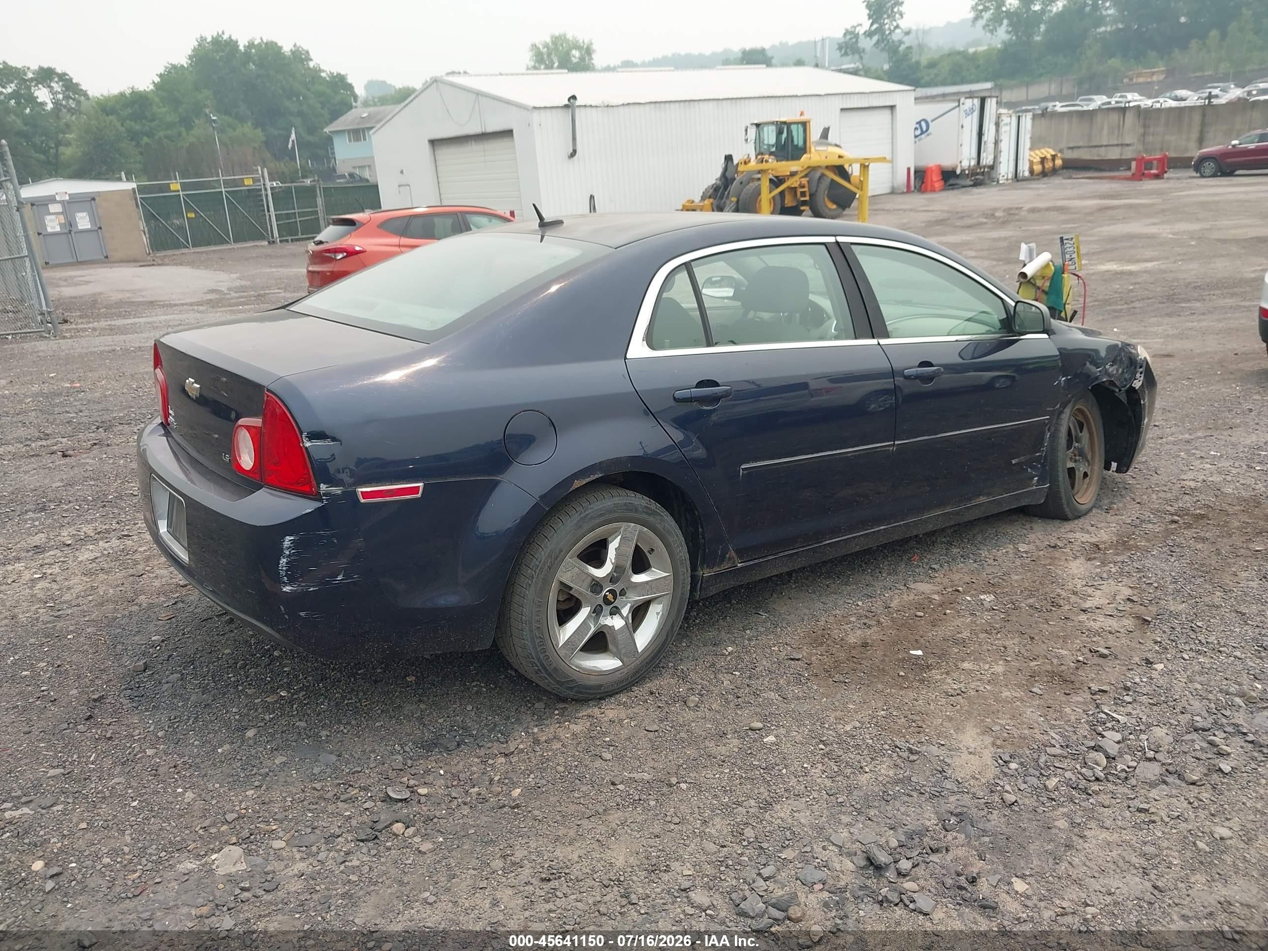 2009 Chevrolet Malibu Ls Blue vin: 1G1ZG57B49F154432