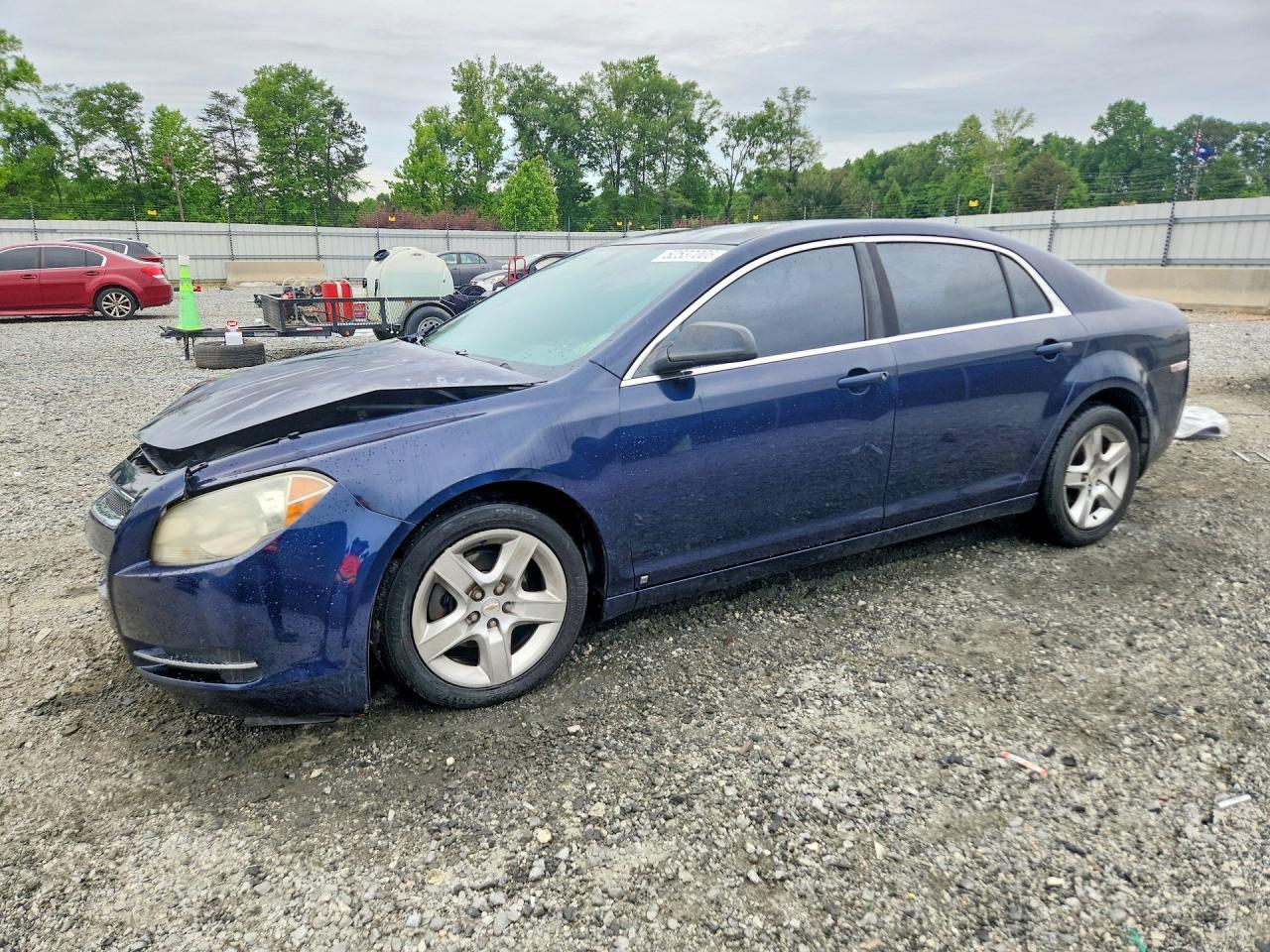 2009 Chevrolet Malibu Ls Blue vin: 1G1ZG57B49F167231