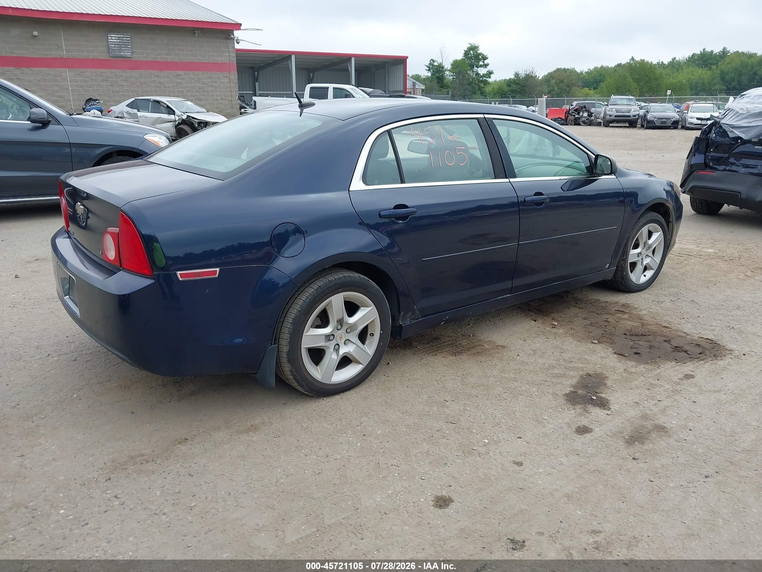 2009 Chevrolet Malibu Ls Синий vin: 1G1ZG57B59F253955