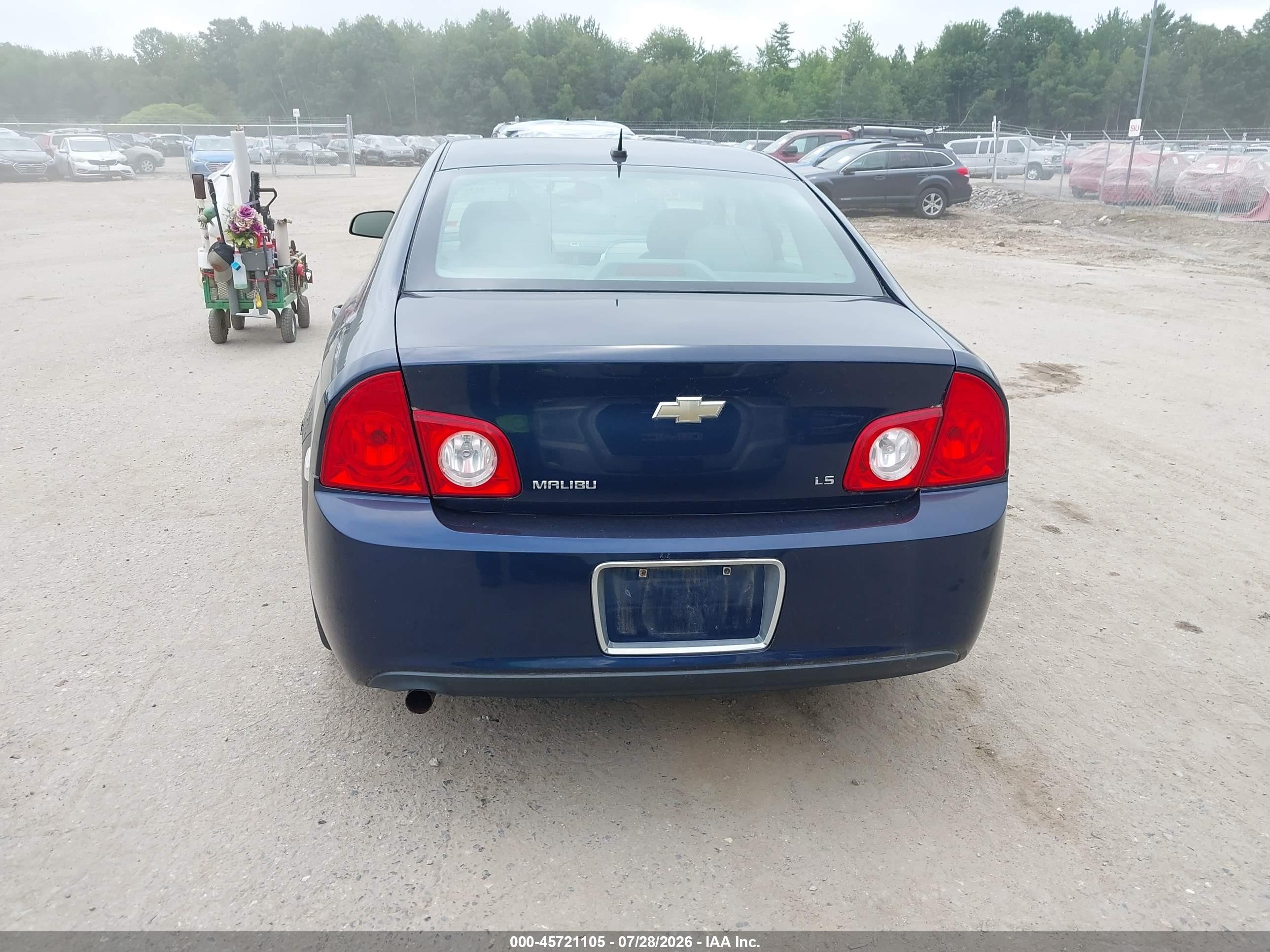 2009 Chevrolet Malibu Ls Синий vin: 1G1ZG57B59F253955