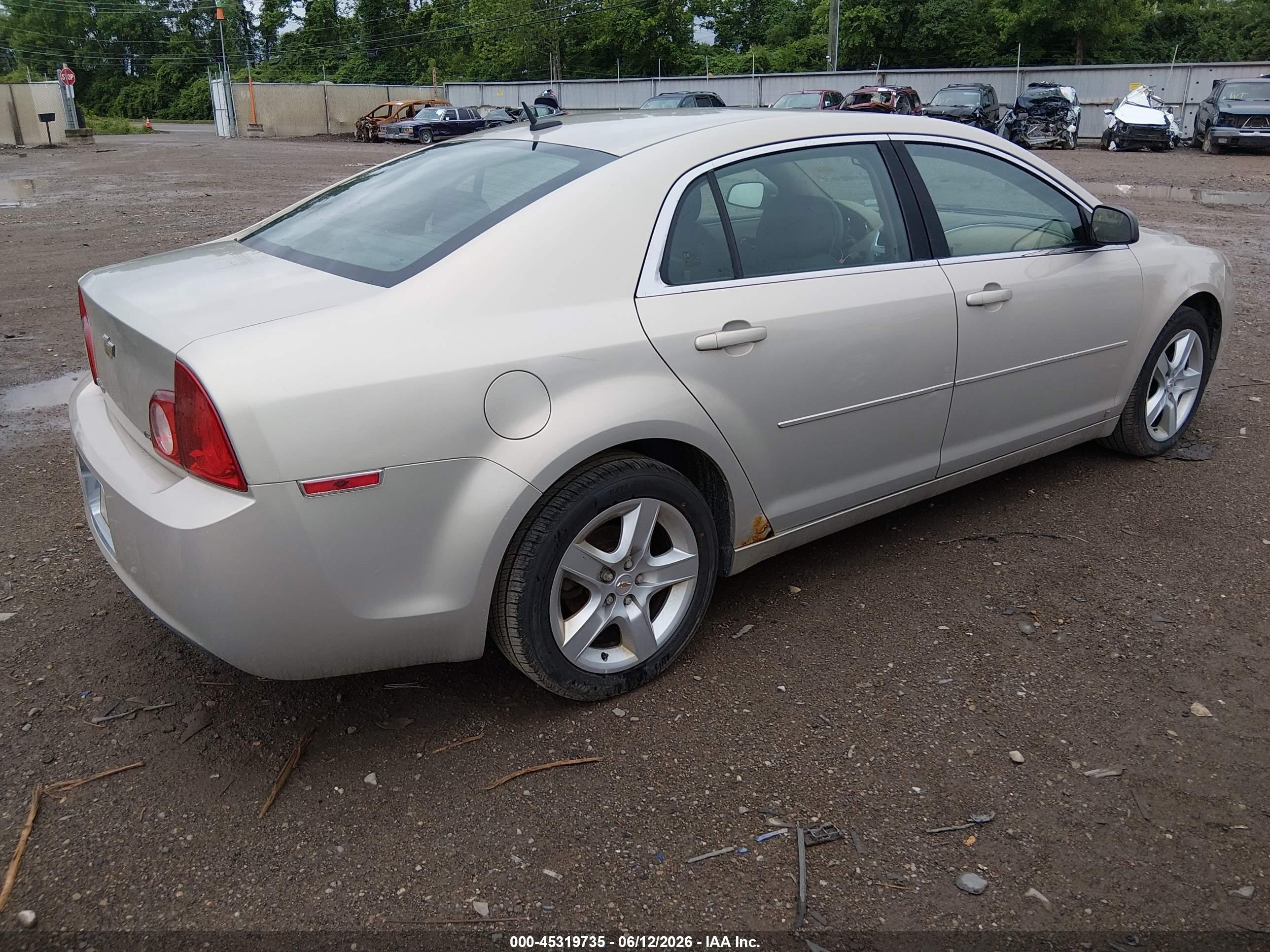 2009 Chevrolet Malibu Ls Tan vin: 1G1ZG57B59F259691