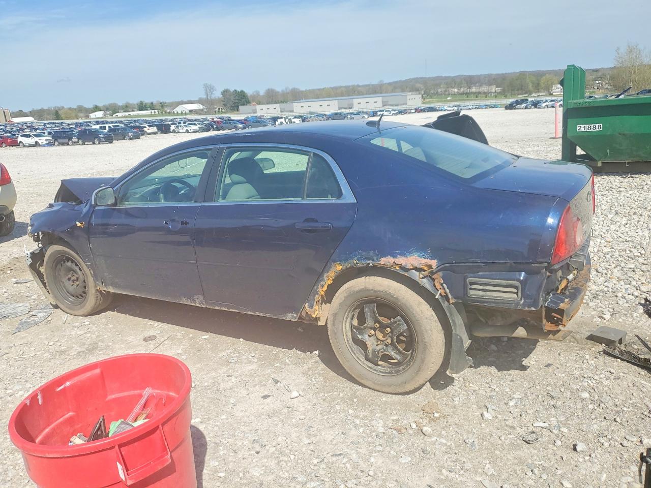 2008 Chevrolet Malibu Ls Blue vin: 1G1ZG57B68F282623
