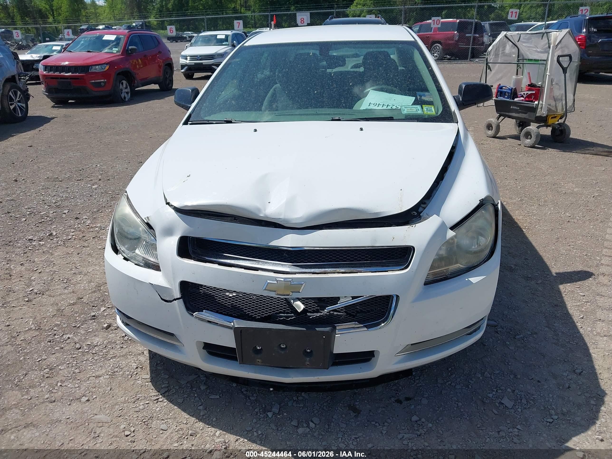 2009 Chevrolet Malibu Ls White vin: 1G1ZG57B69F226375