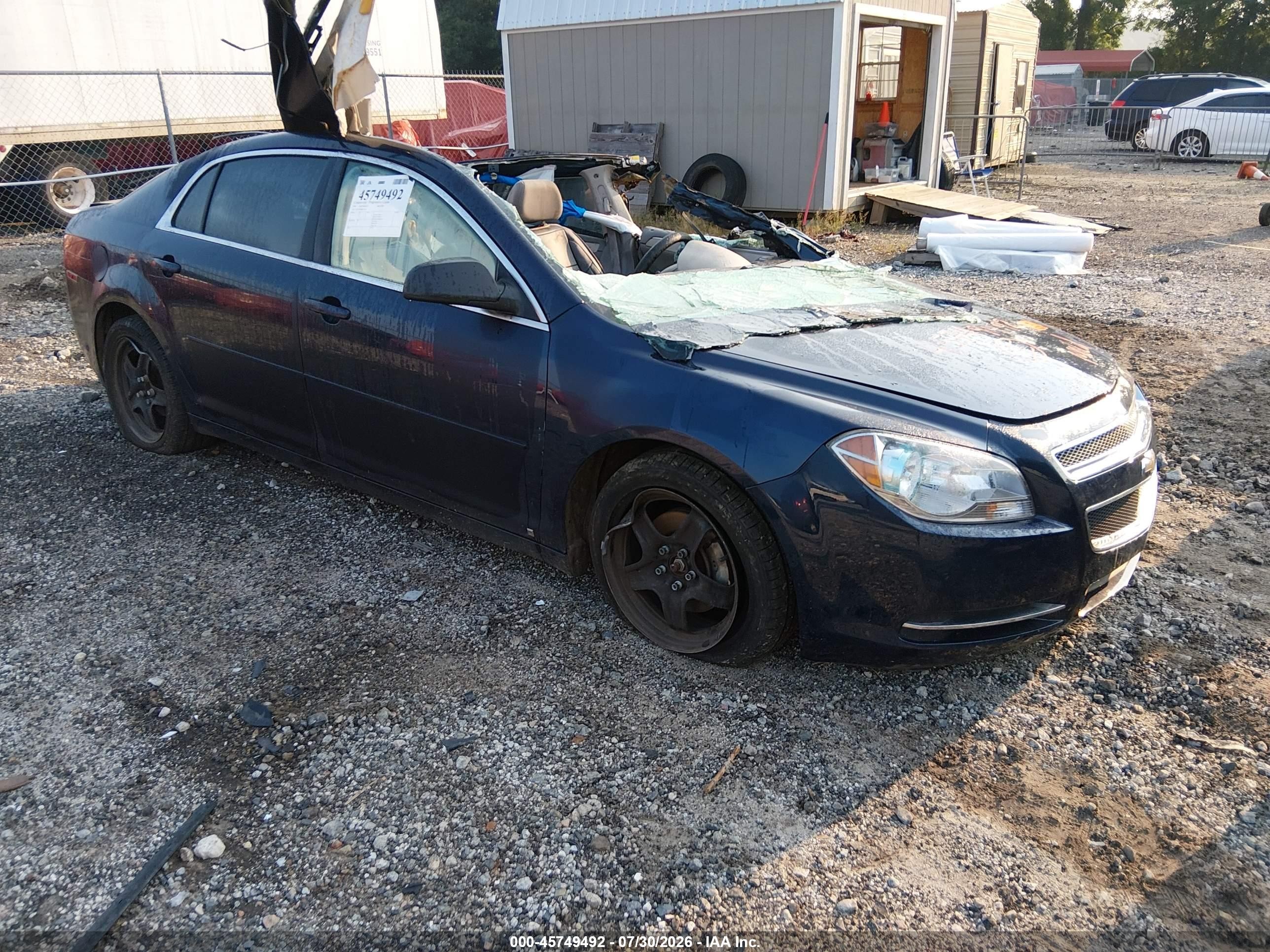 2009 Chevrolet Malibu Ls Blue vin: 1G1ZG57B89F175574