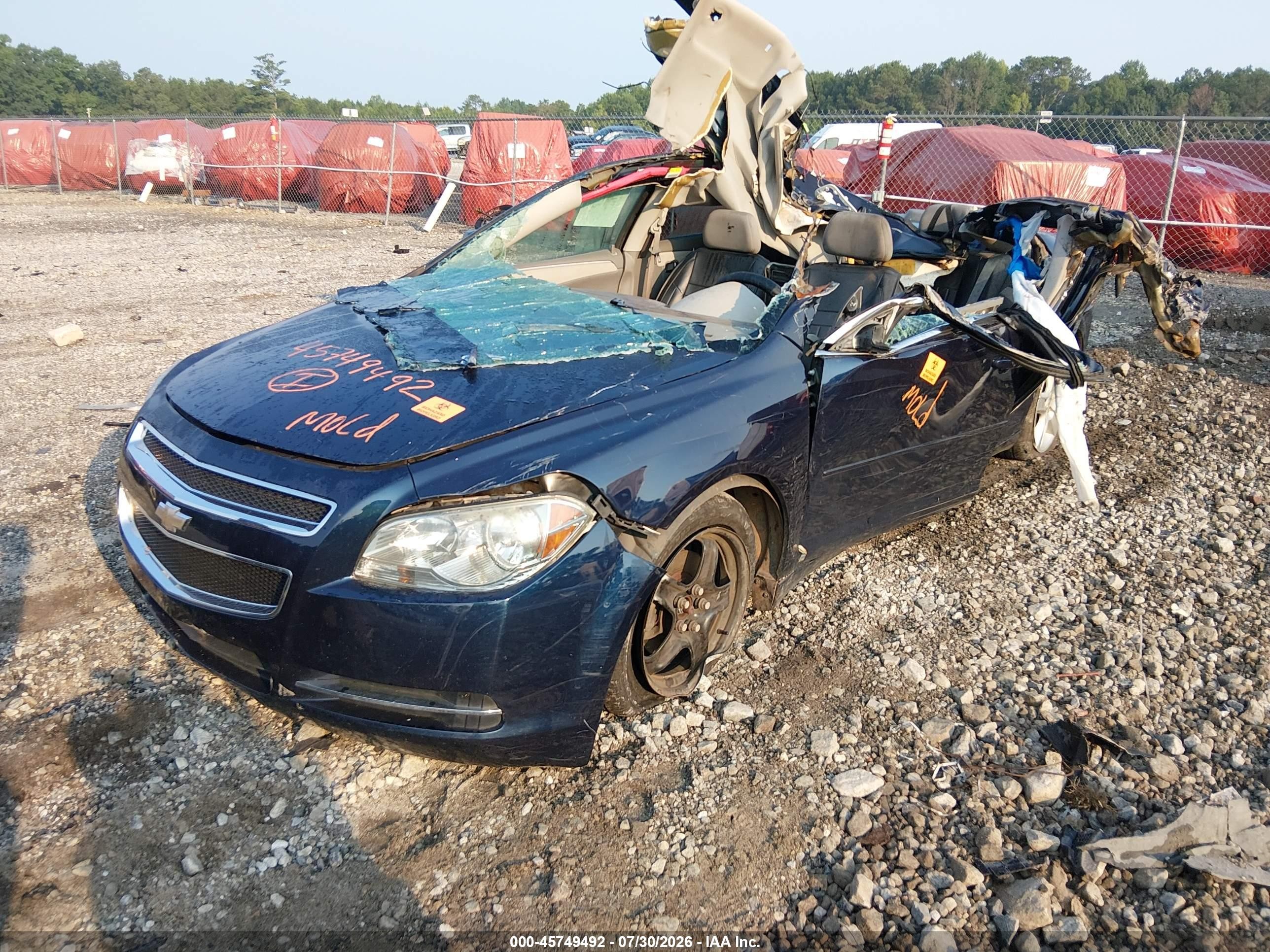 2009 Chevrolet Malibu Ls Blue vin: 1G1ZG57B89F175574